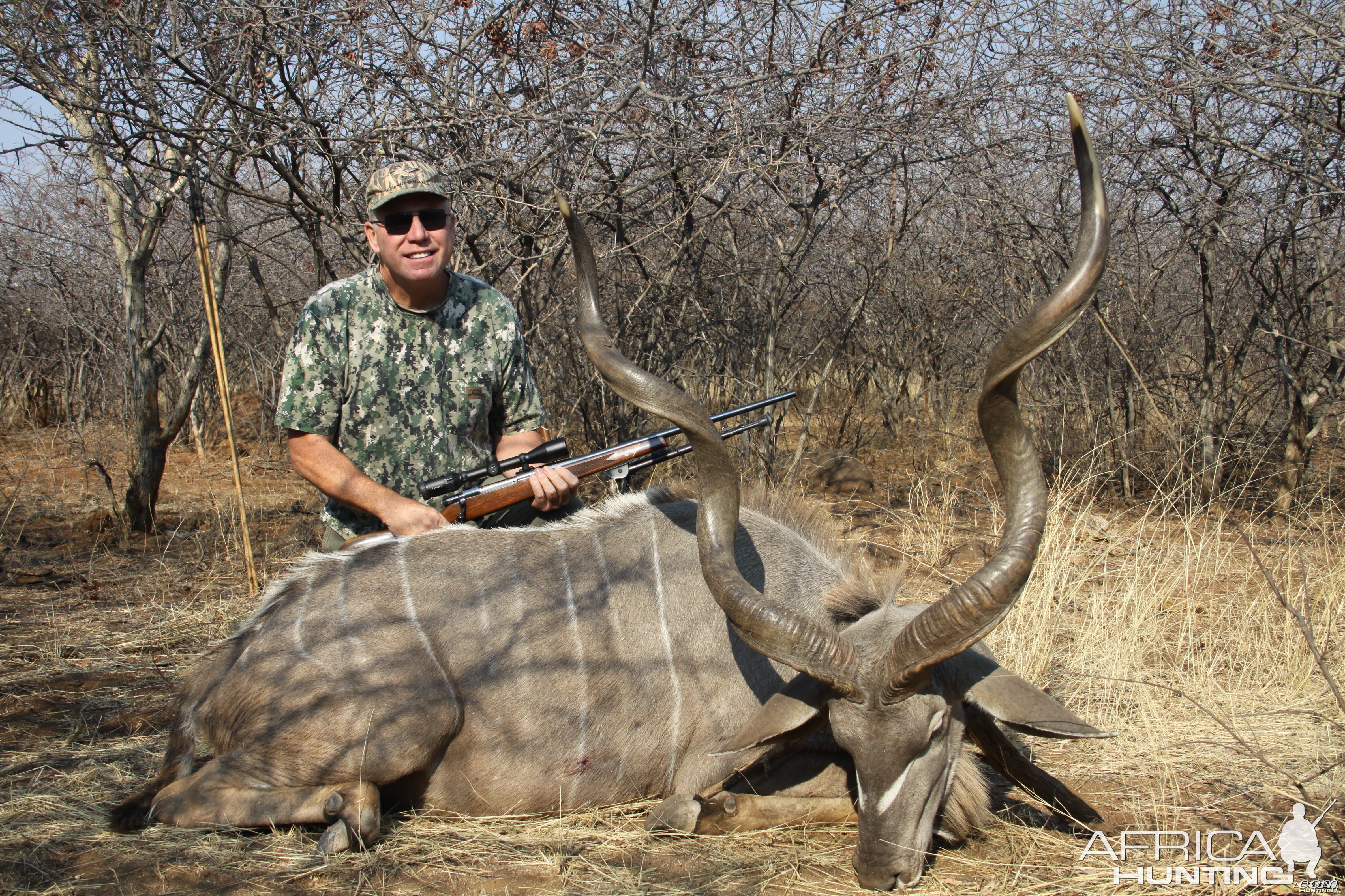 Greater Kudu hunted with Ozondjahe Hunting Safaris in Namibia