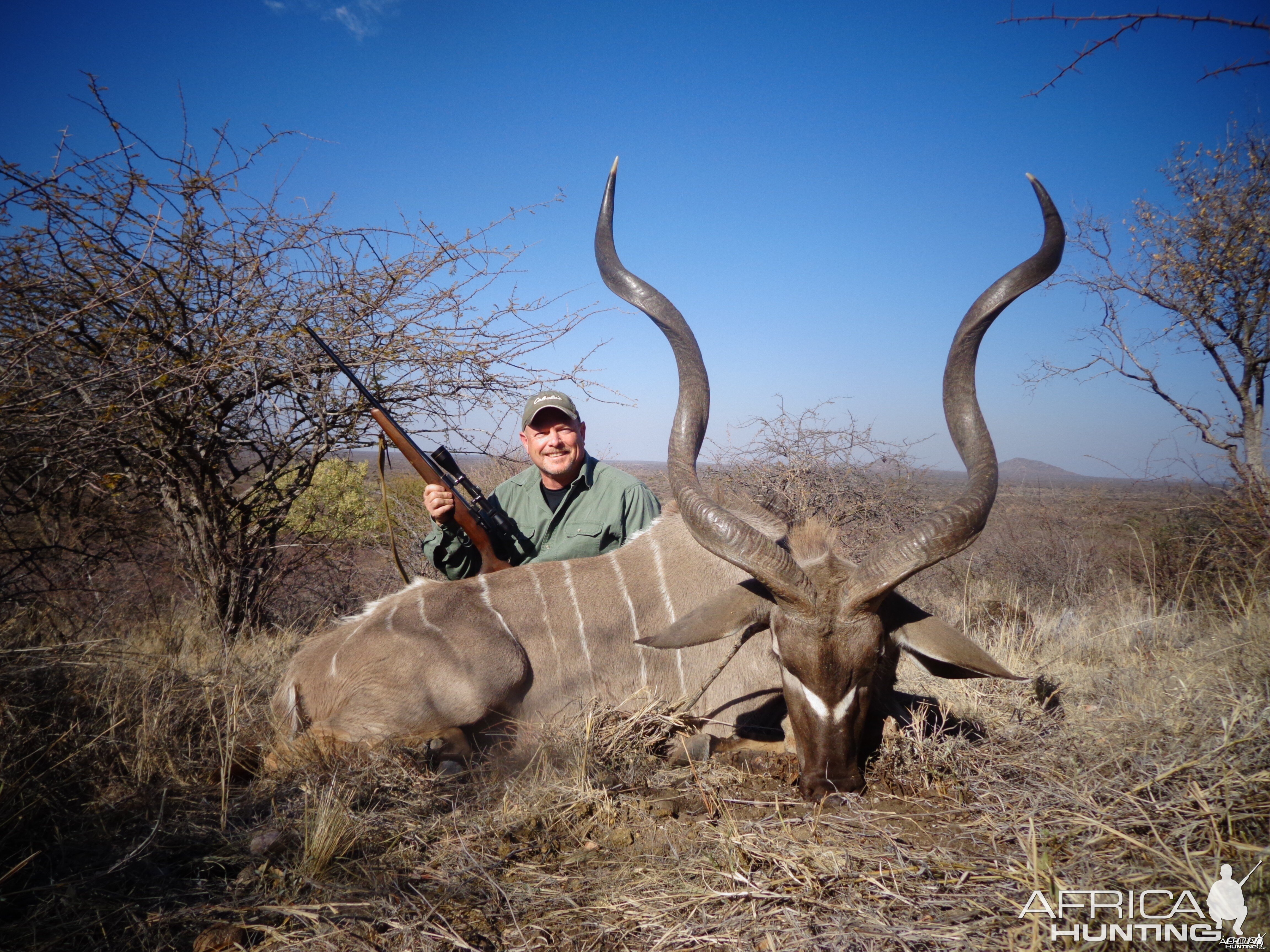 Greater Kudu hunted with Ozondjahe Hunting Safaris in Namibia