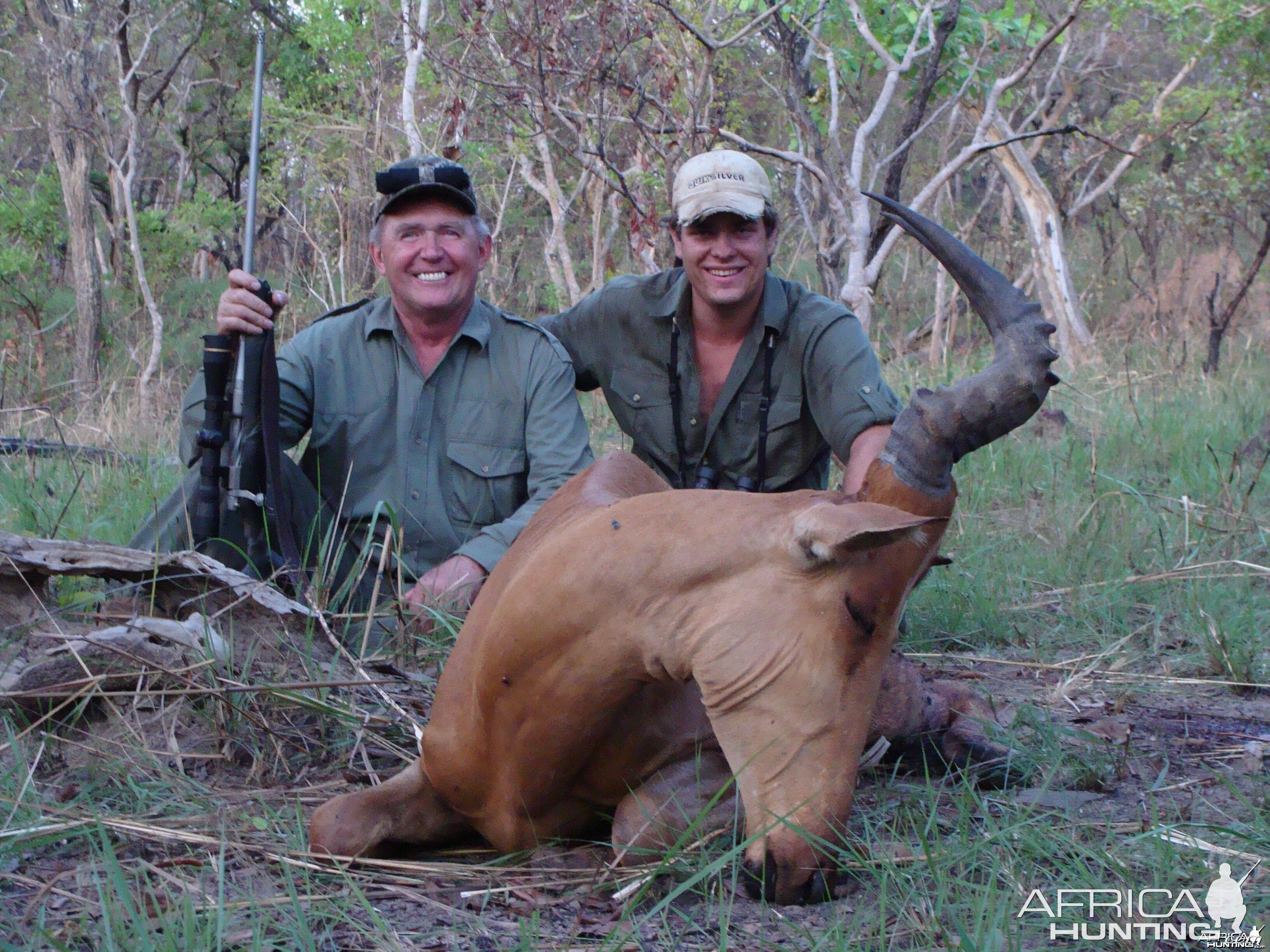 Hartebeest hunted in CAR with Central African Wildlife Adventures