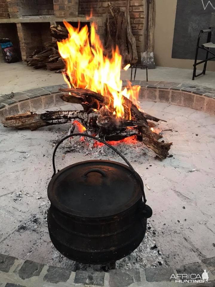 Having Potjie for Dinner