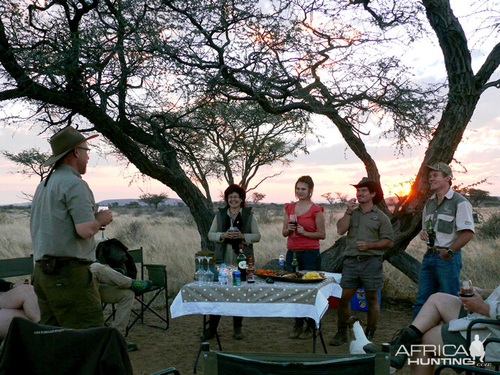 Having snacks & Sundowner Namibia