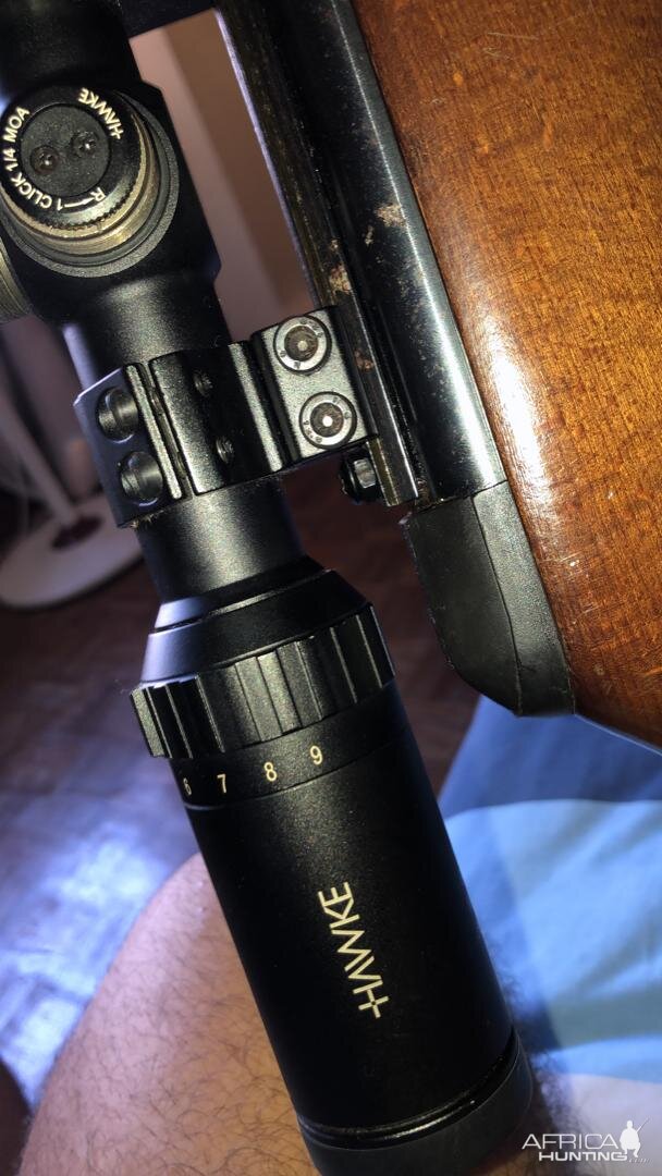 Hawke Scope on Gamo Hunter 440 Air Rifle