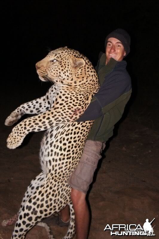 Here's a picture of PH Shaun Buffee holding my Leopard