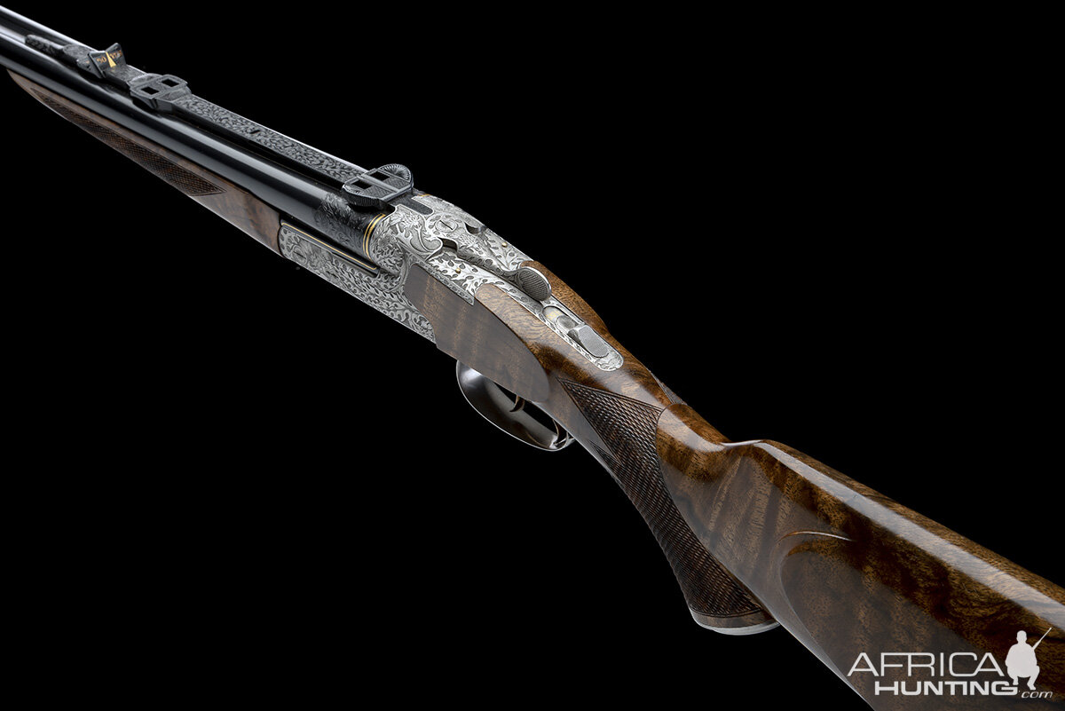 Heym 88B Light Model Boxlock Ejector Andrea Scholz Engraved Double Rifle