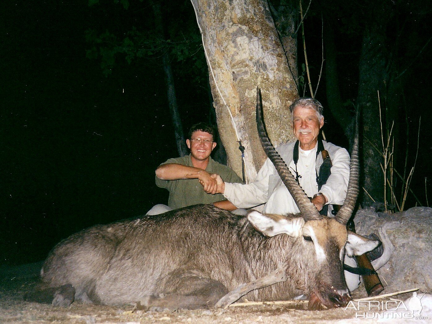 Holstein Hunting Safaris Namibia -client with a Waterbuck