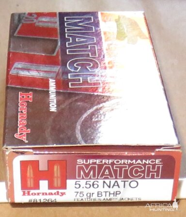 Hornady 5.56 NATO Superformance Match 75gr BTHP