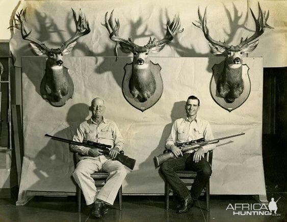 Hunters with their Mule Deer Trophies