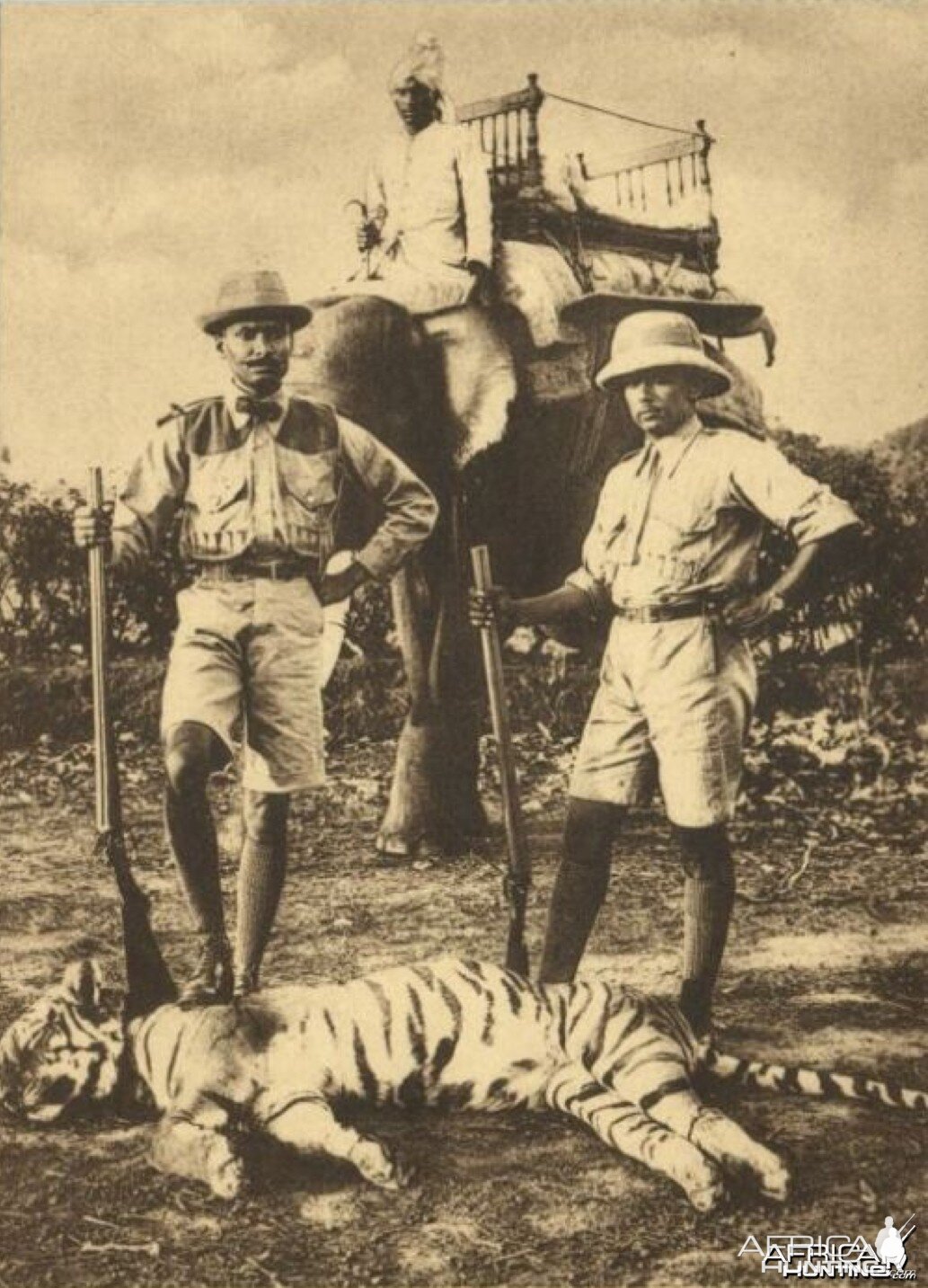 Hunters with Tiger ca 1930