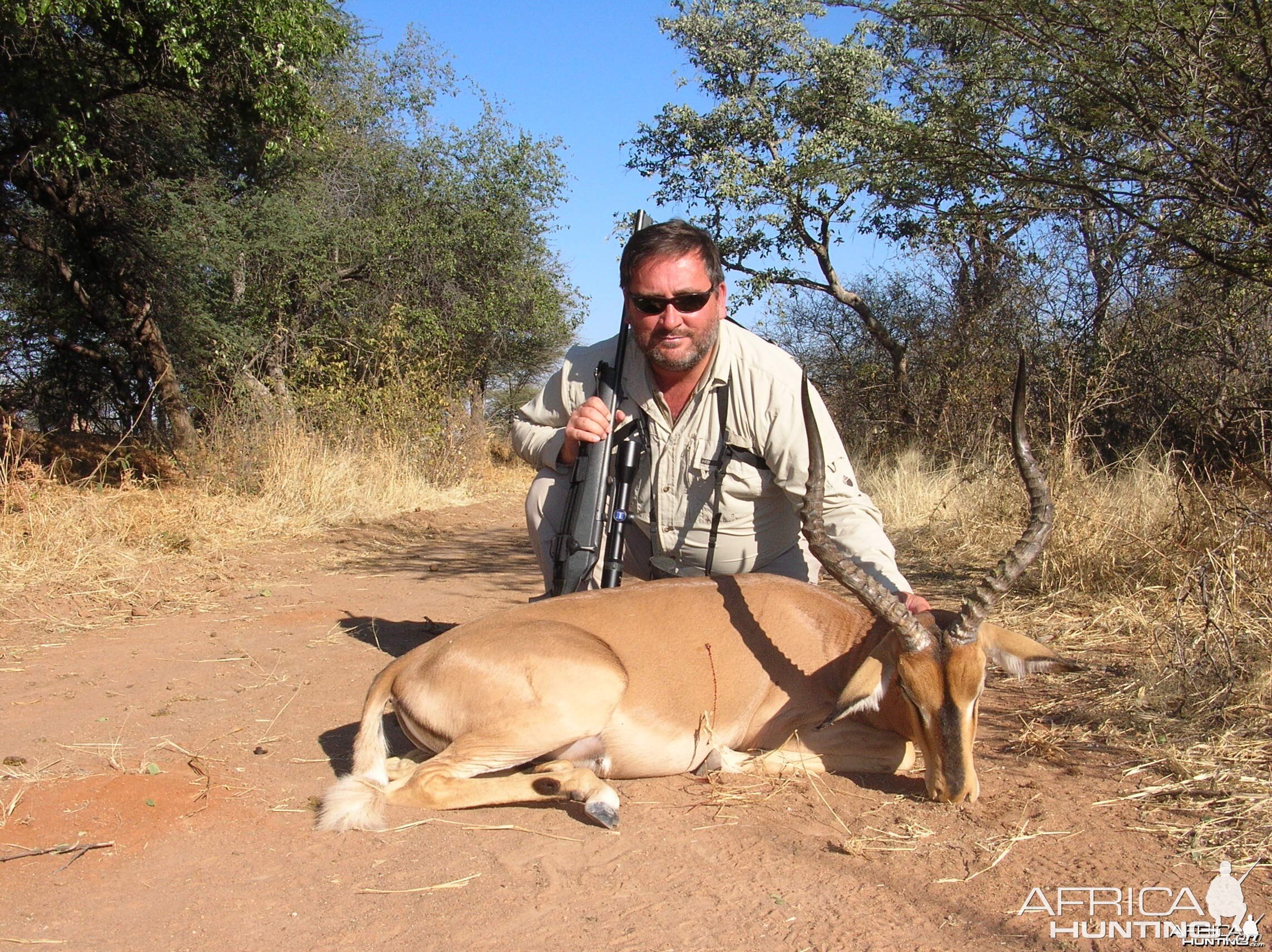 Hunting Black-faced Impala in Namibia