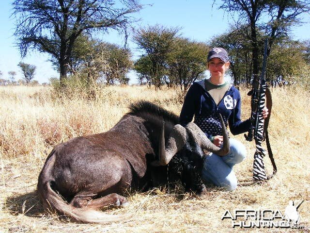 Hunting Black Gnu in Namibia