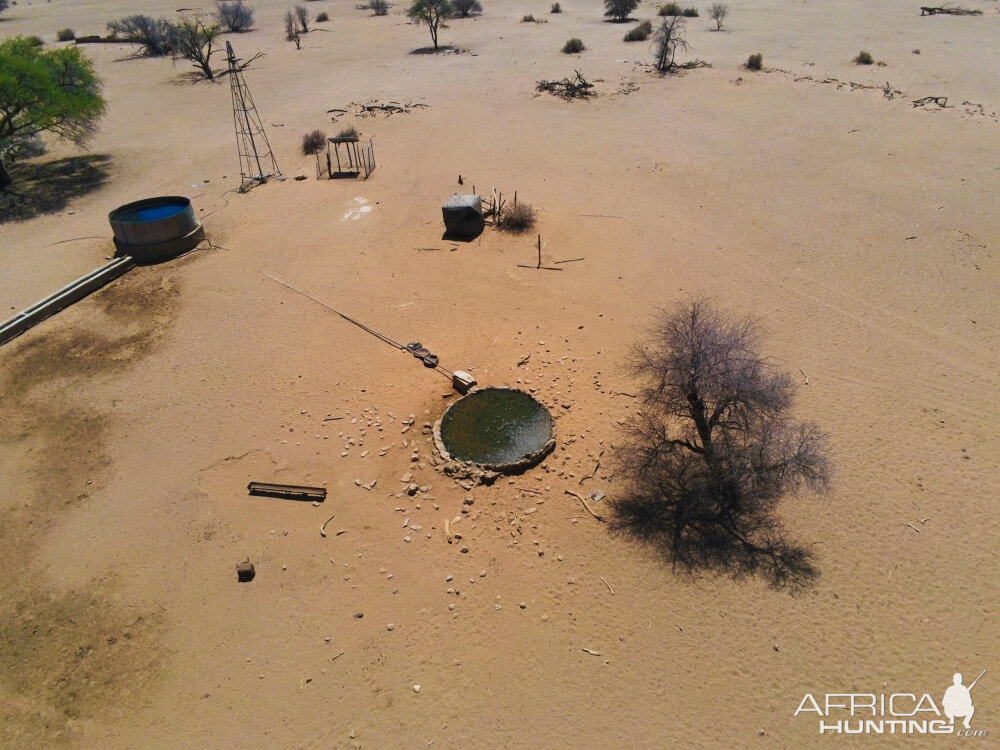 Hunting Blind Setup in Namibia