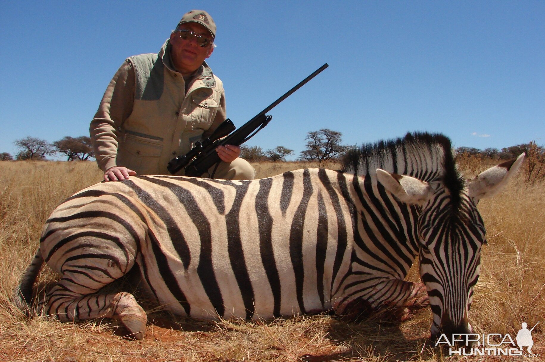 Hunting Burchell Zebra with Wintershoek Johnny Vivier Safaris in SA