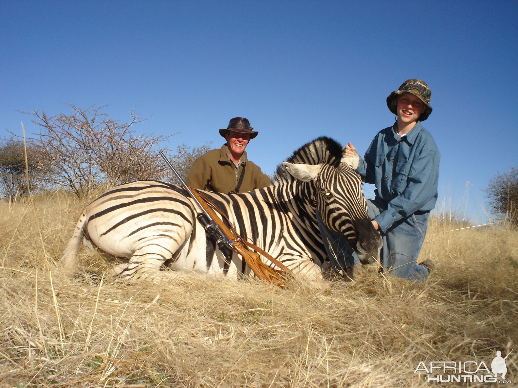 Hunting Burchell's Plain Zebra in Namibia