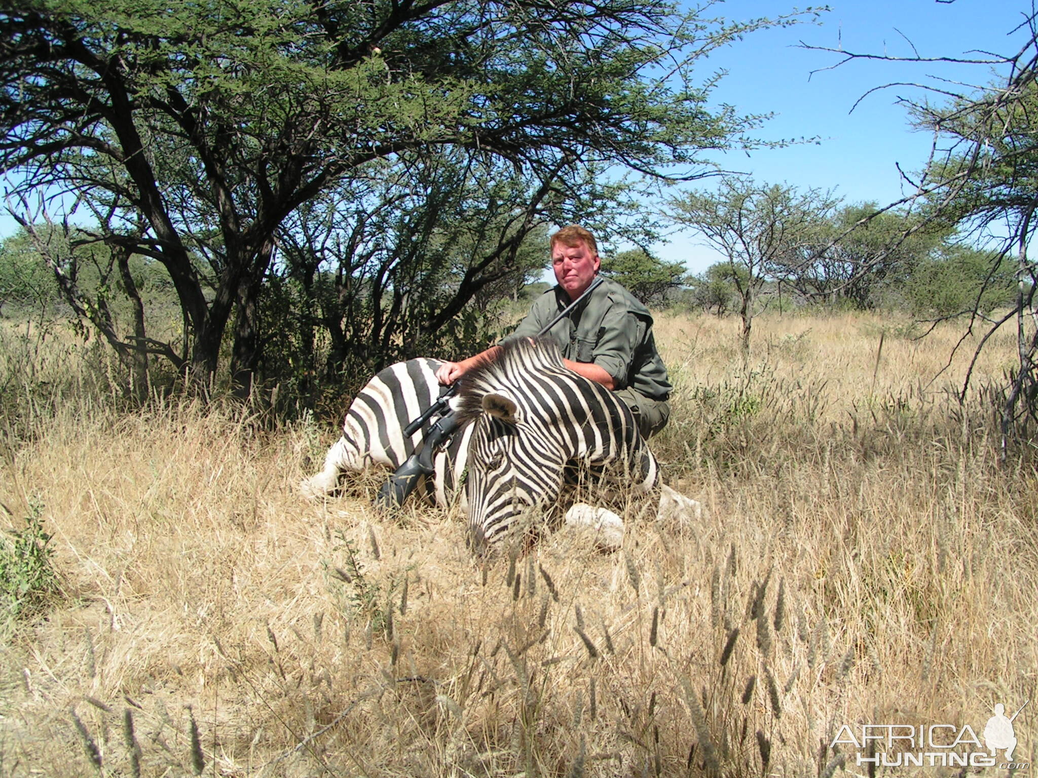 Hunting Burchell's Plain Zebra in Namibia