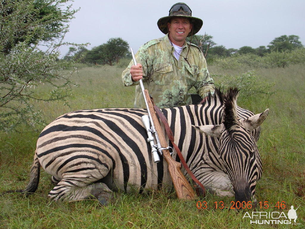 Hunting Burchell's Plain Zebra in Namibia