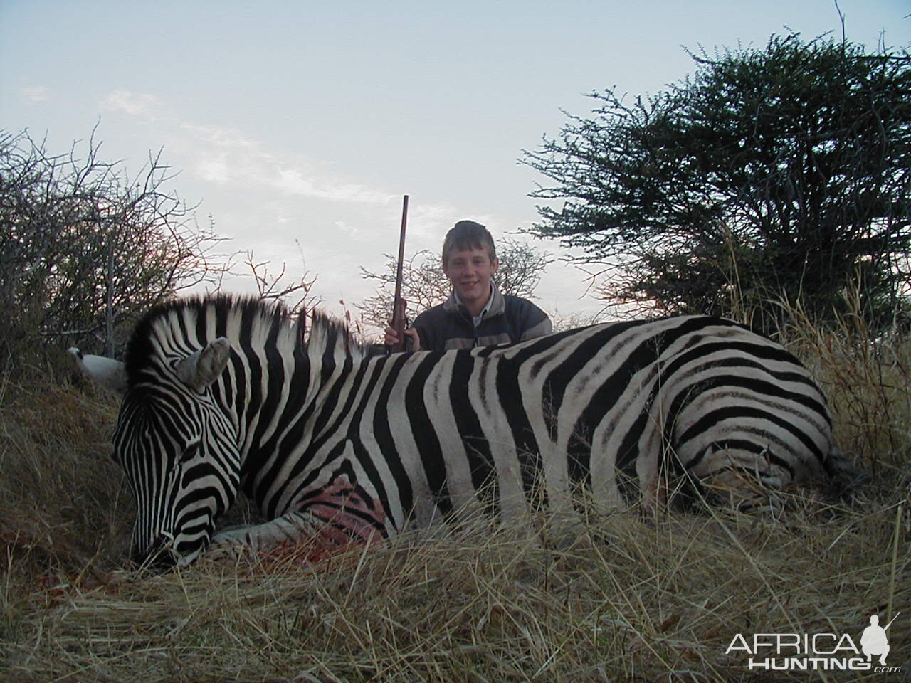 Hunting Burchell's Plain Zebra in Namibia