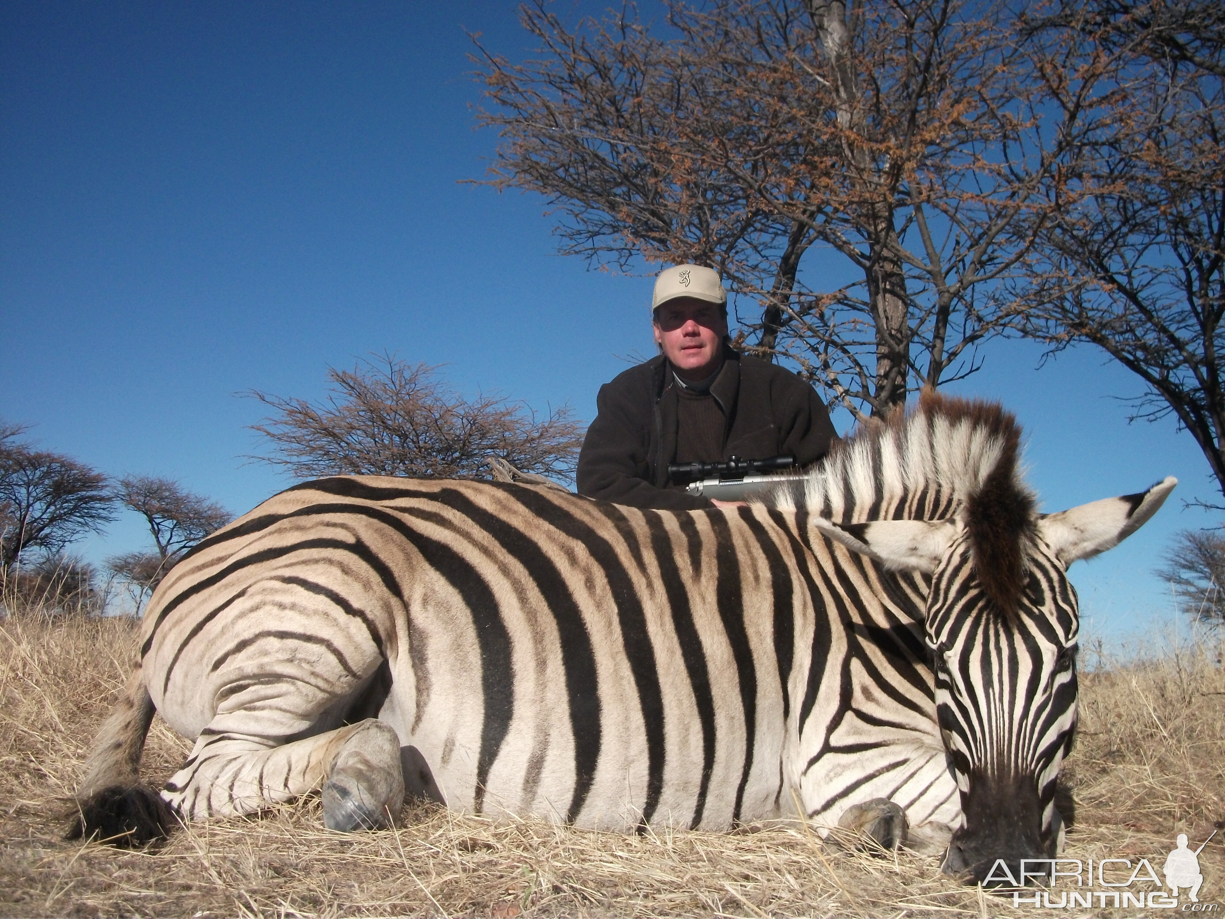 Hunting Burchell's Plain Zebra in Namibia