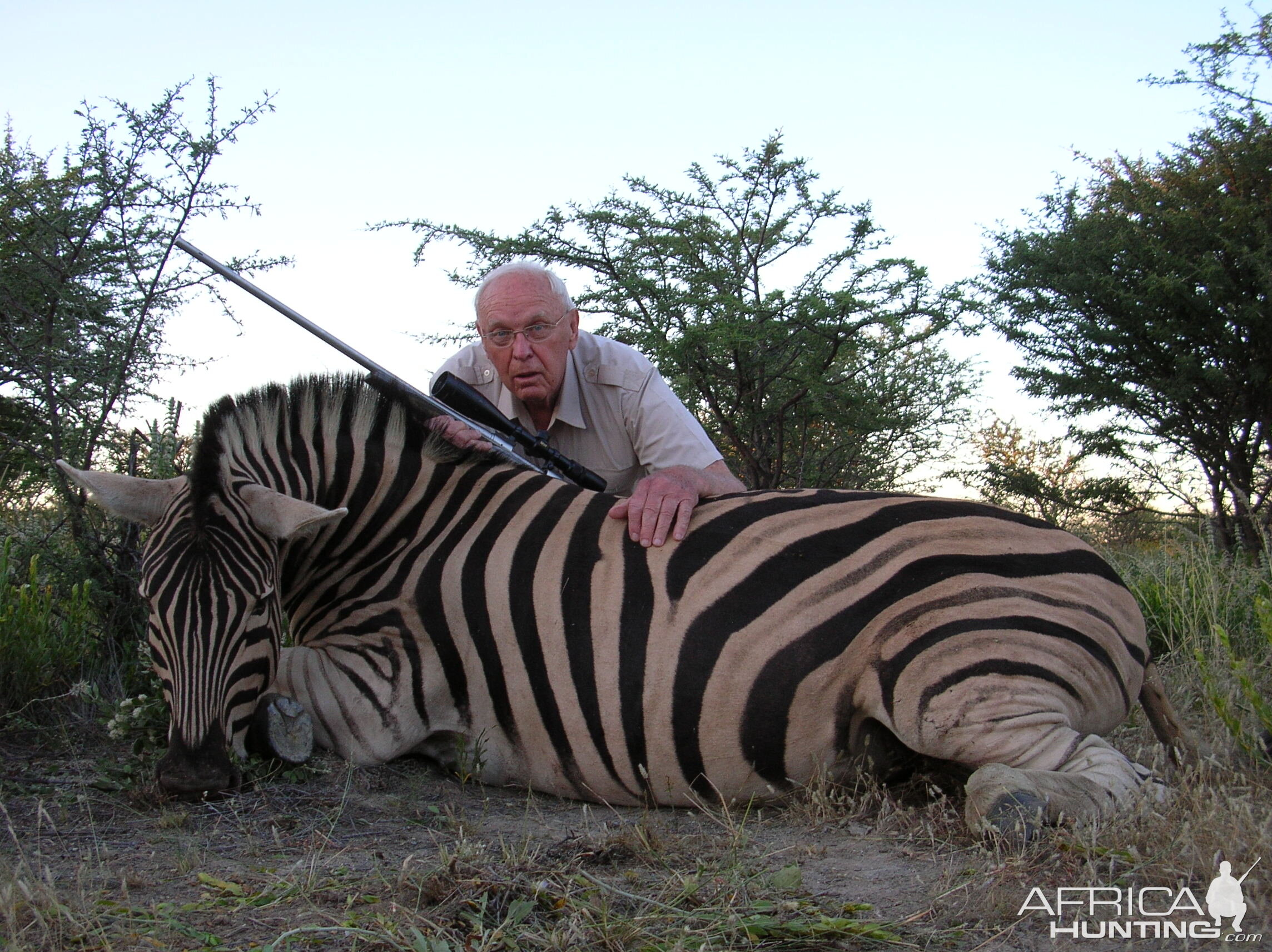 Hunting Burchell's Zebra in Namibia