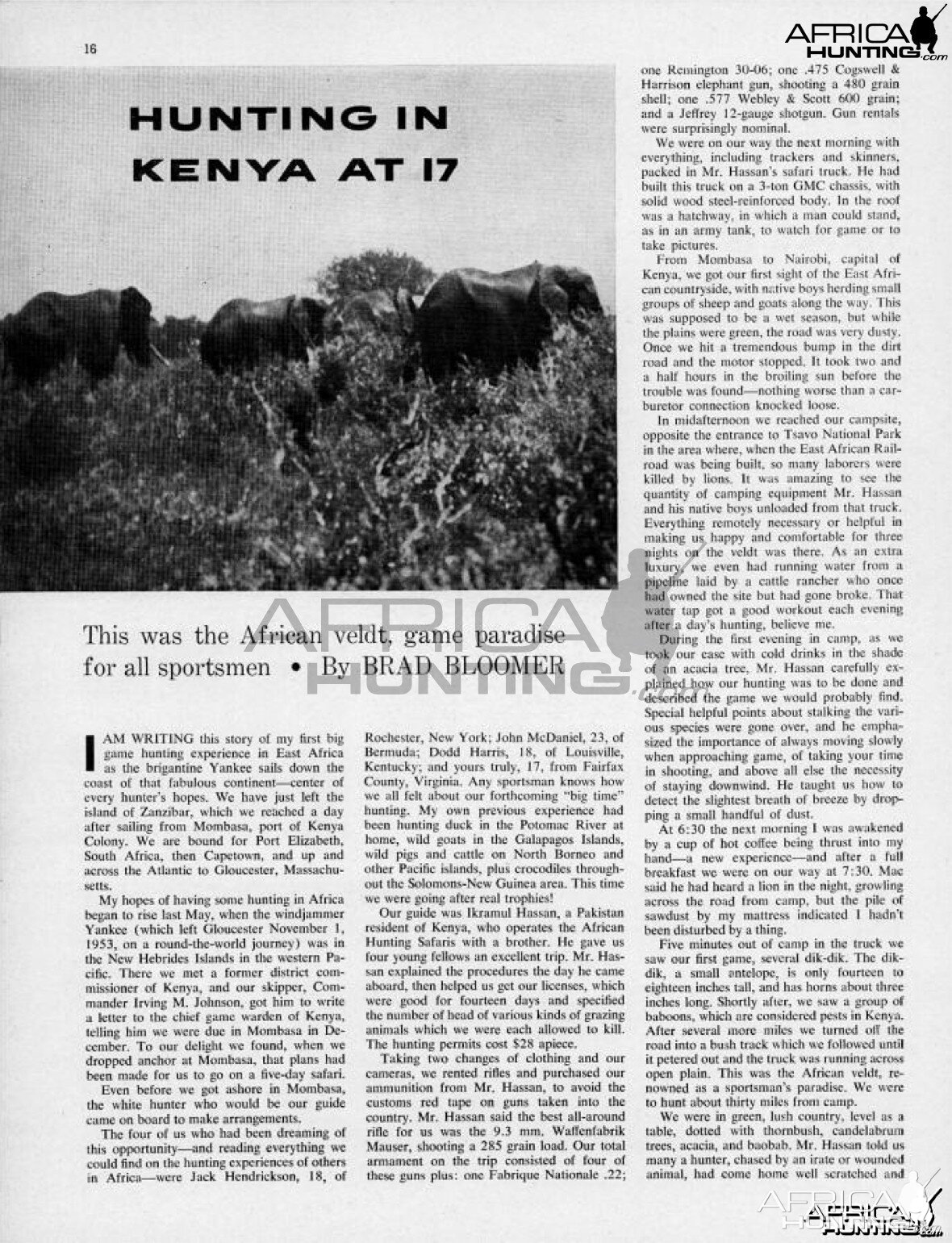 Hunting in Kenya, 1956