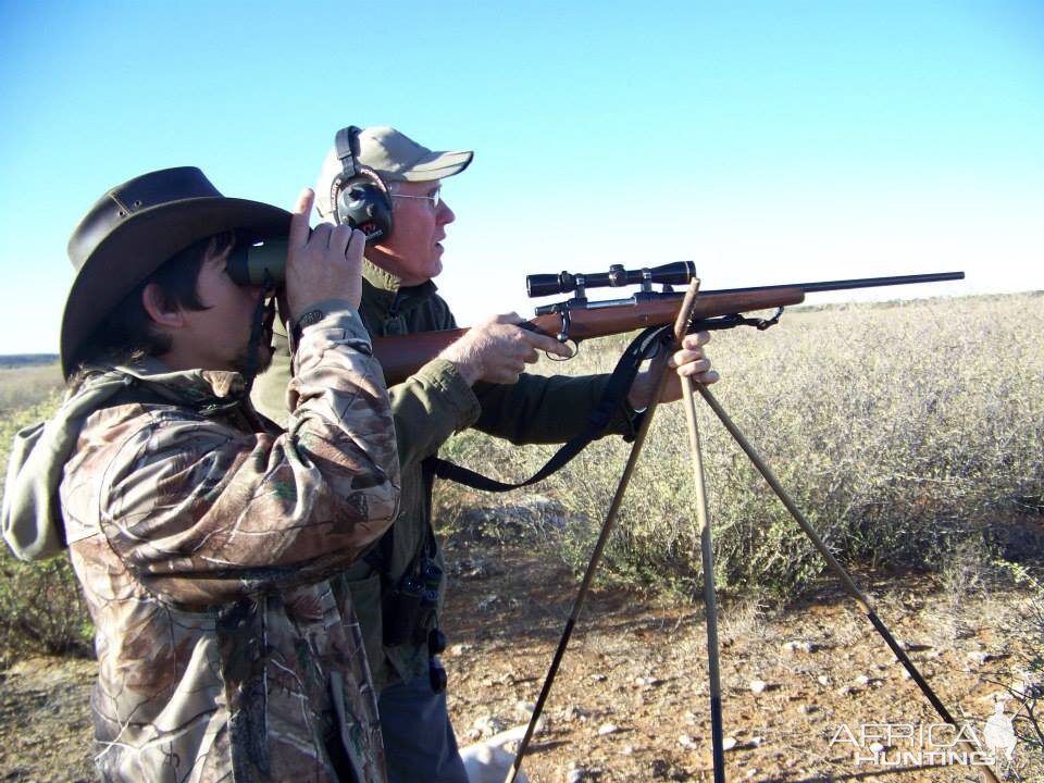 Hunting in Namibia using Shooting Stick