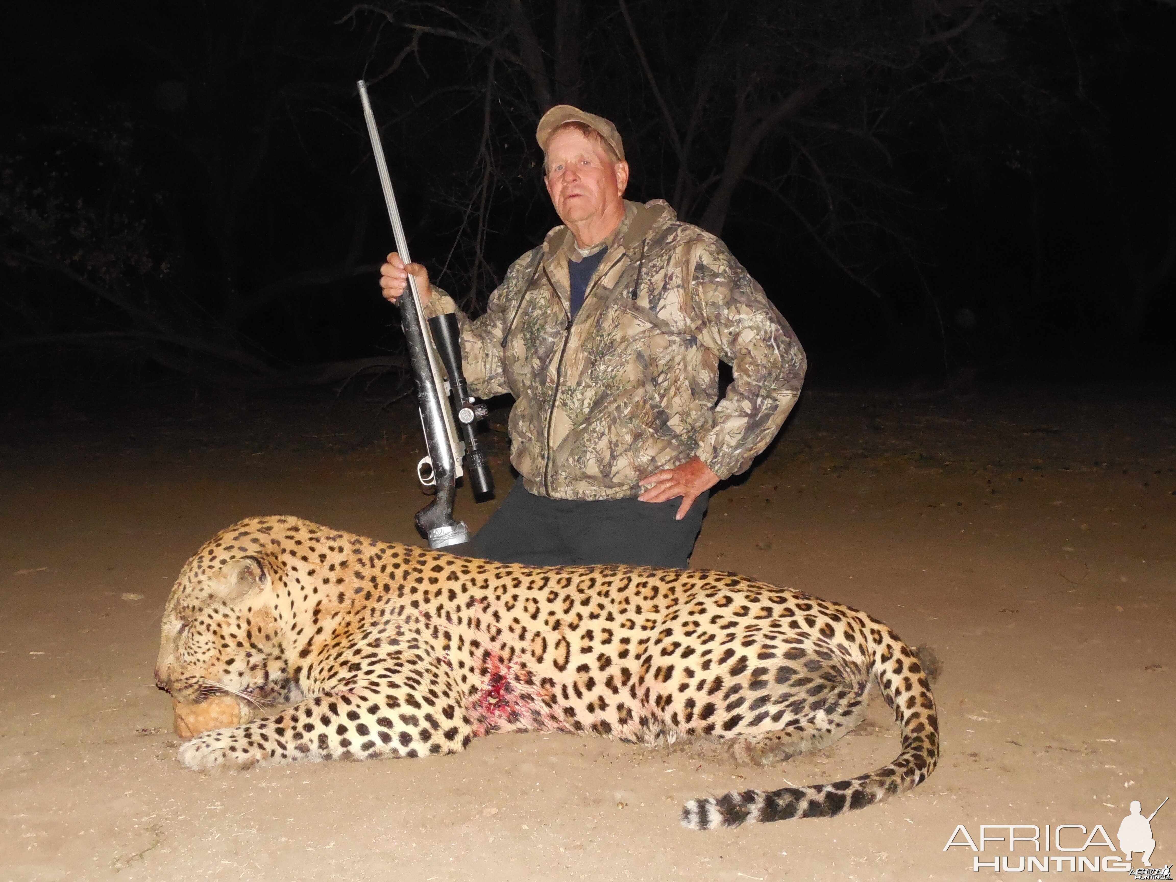 Hunting Leopard at Ozondjahe Hunting Safaris in Namibia