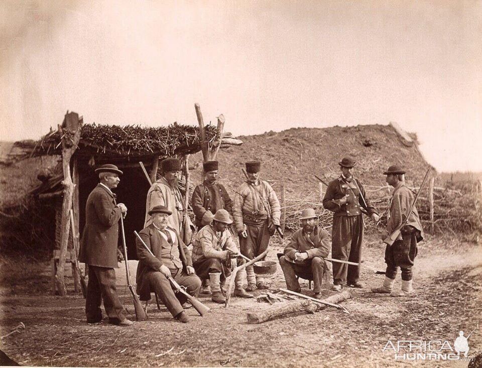 Hunting party in 1874 southern Romania