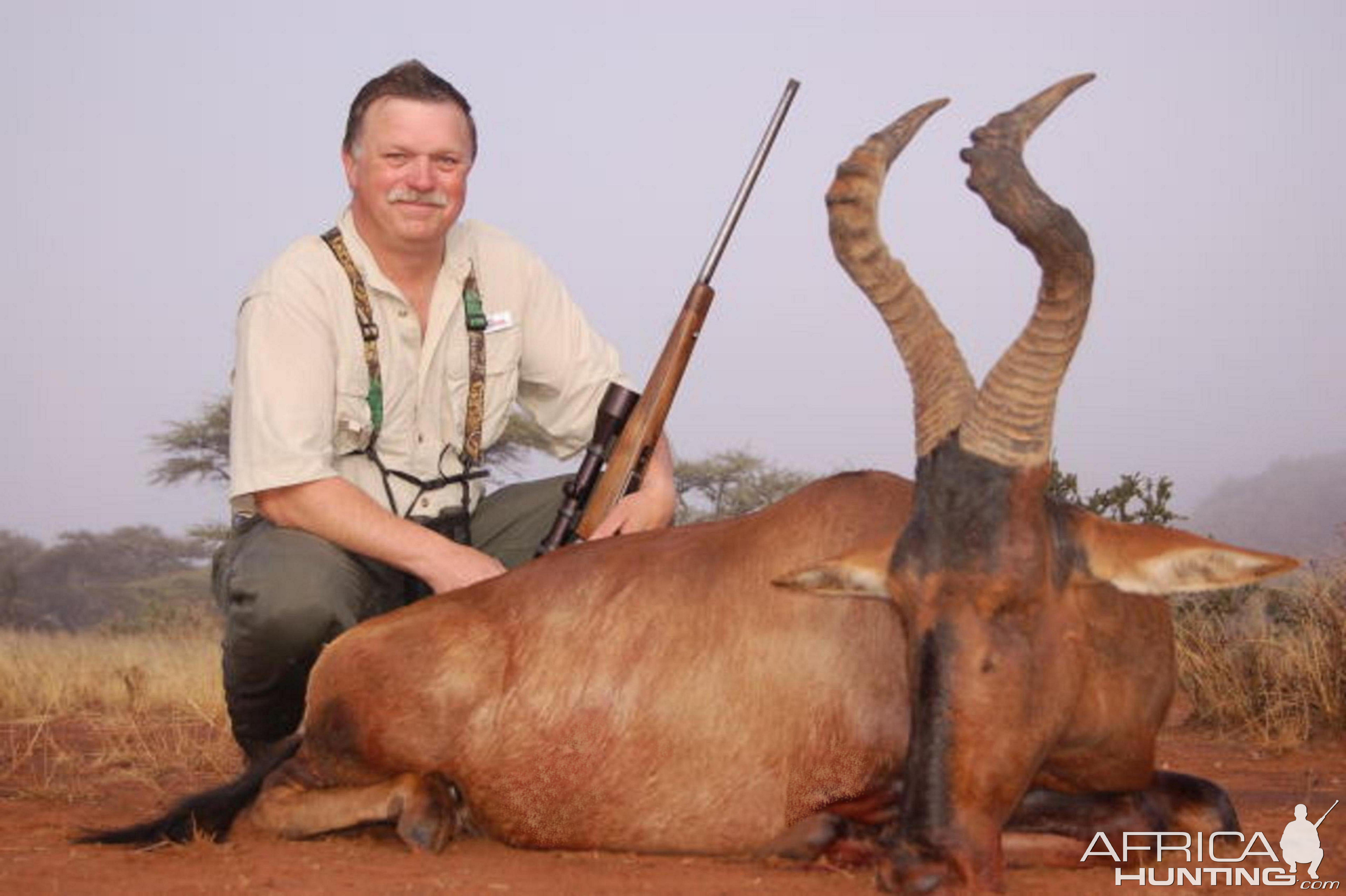 Hunting Red Hartebeest with Wintershoek Johnny Vivier Safaris in SA