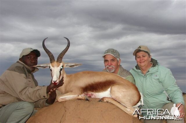 Hunting Springbuck with Wintershoek Johnny Vivier Safaris in SA