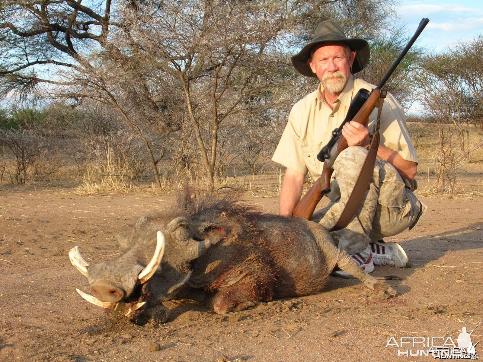 Hunting Warthog in Namibia