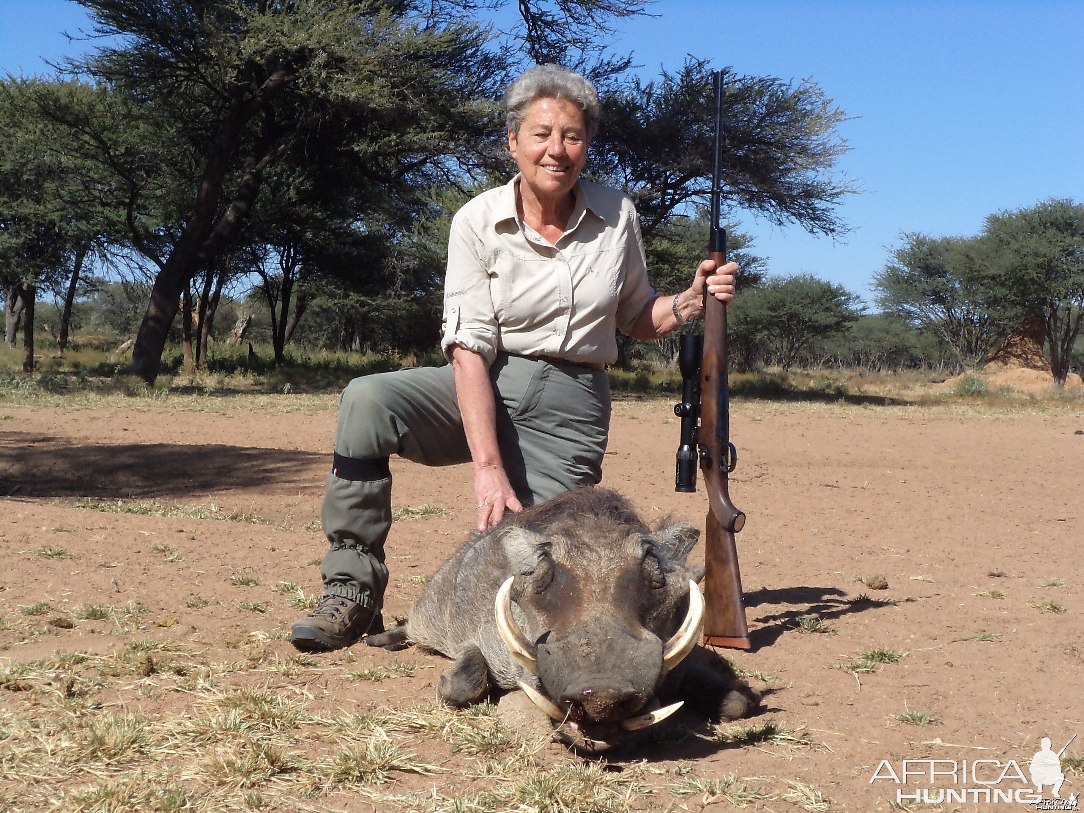 Hunting Warthog in Namibia