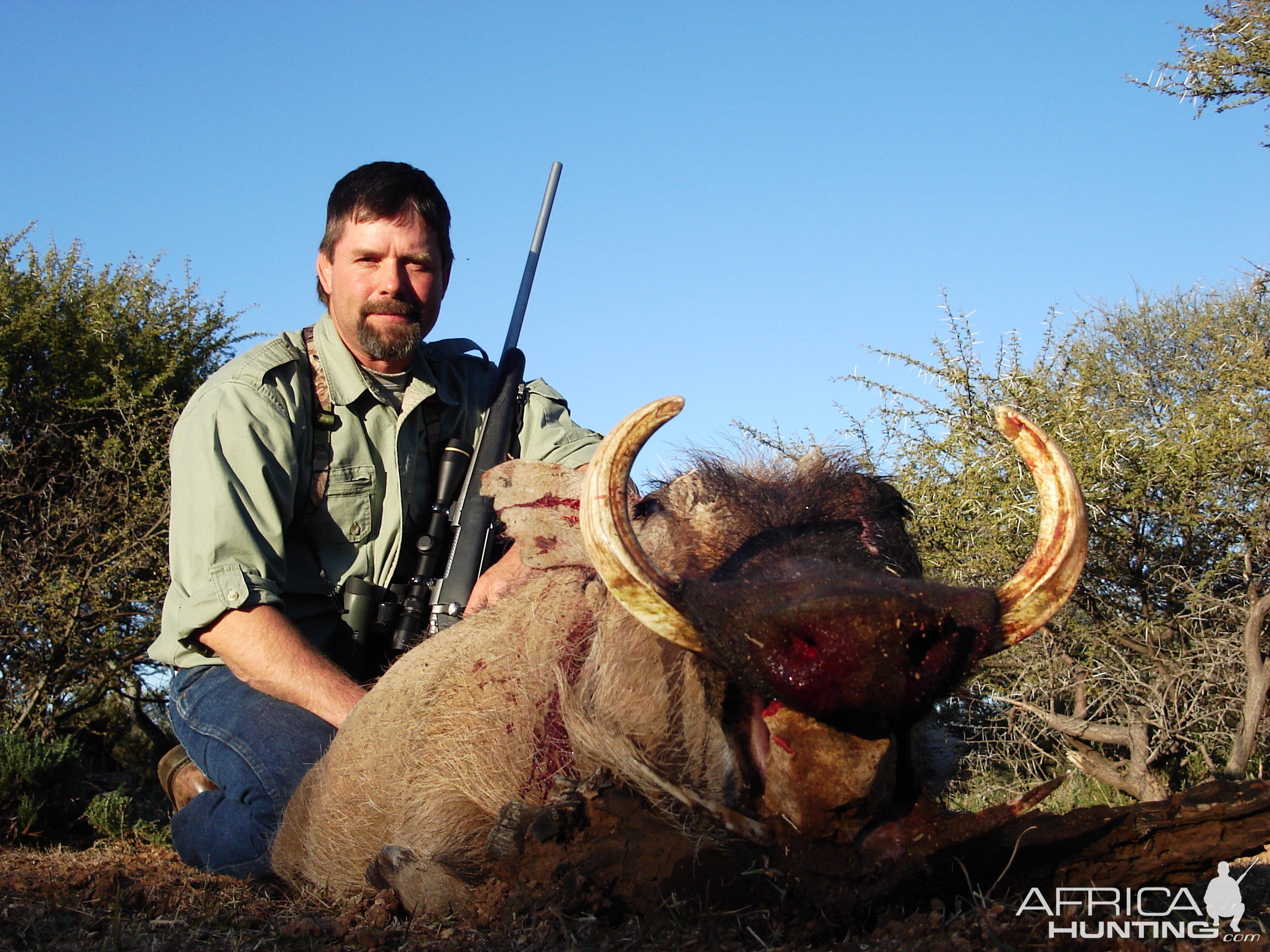 Hunting Warthog with Wintershoek Johnny Vivier Safaris in SA