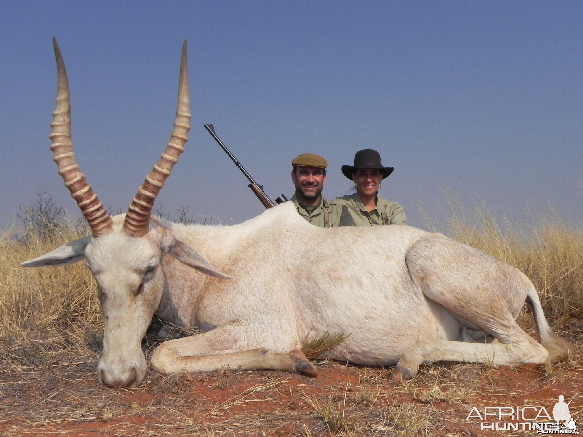 Hunting White Blesbok with Wintershoek Johnny Vivier Safaris in SA