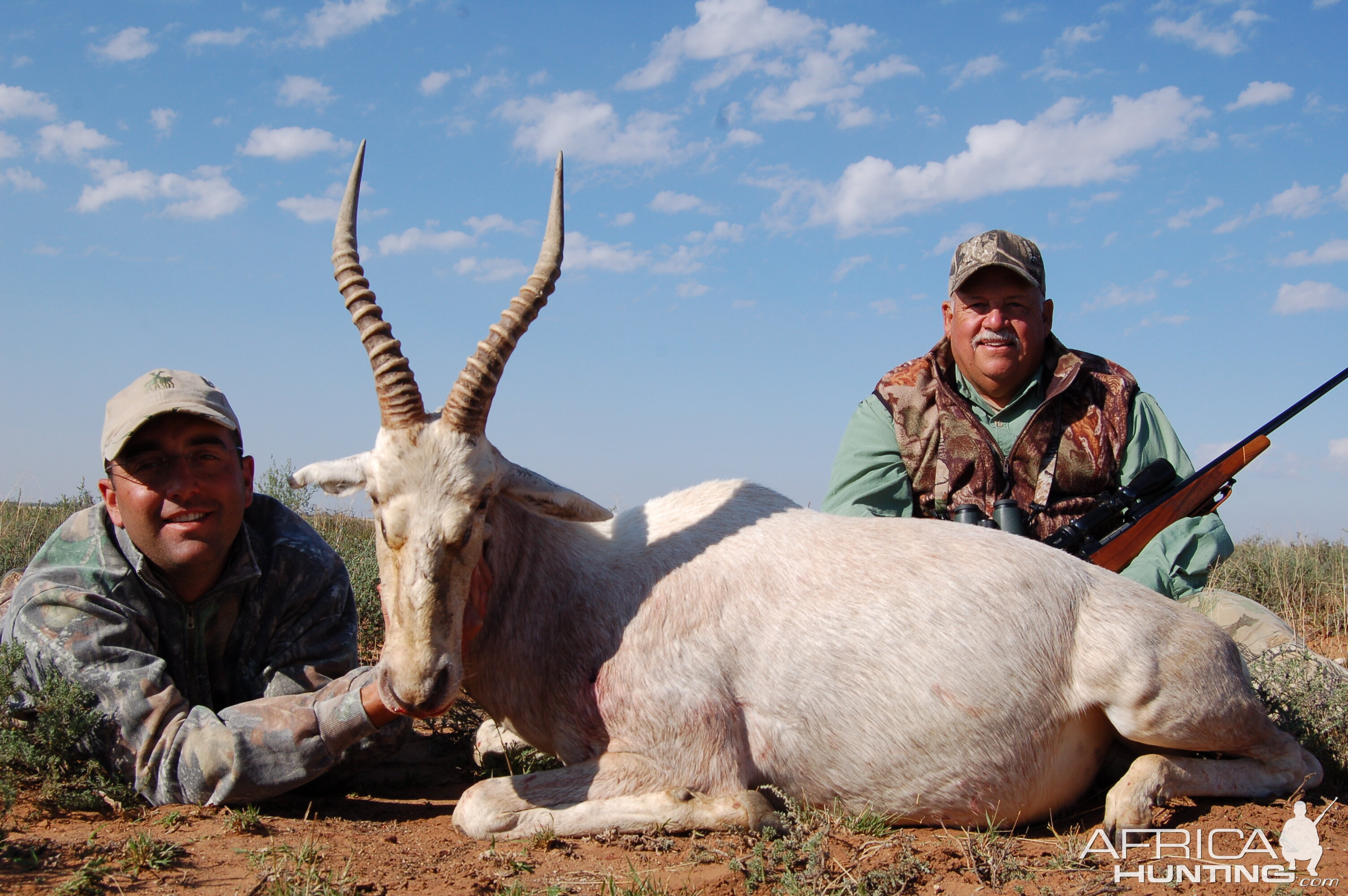 Hunting White Blesbok with Wintershoek Johnny Vivier Safaris in SA