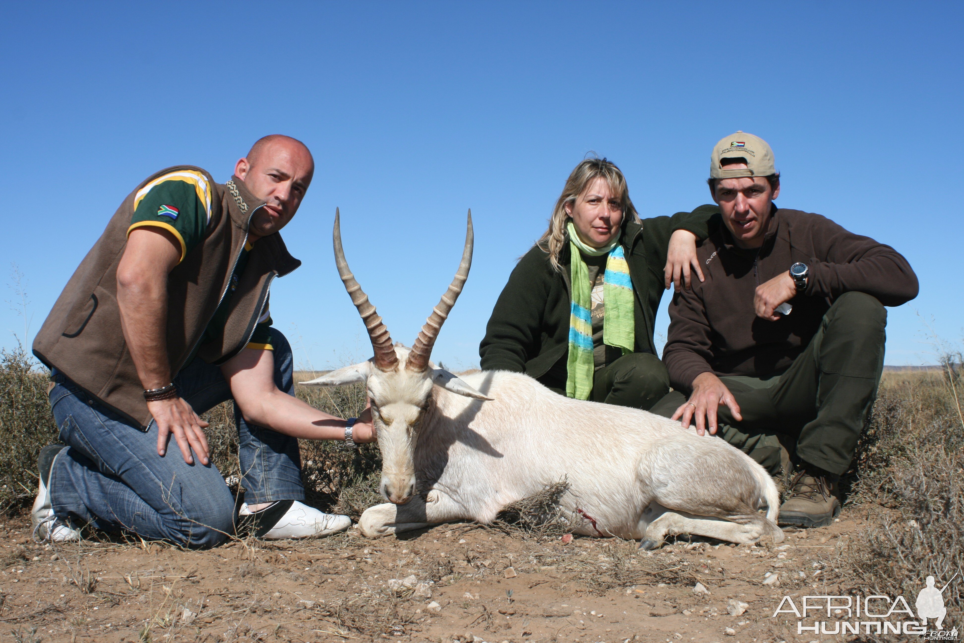 Hunting White Blesbok with Wintershoek Johnny Vivier Safaris in SA