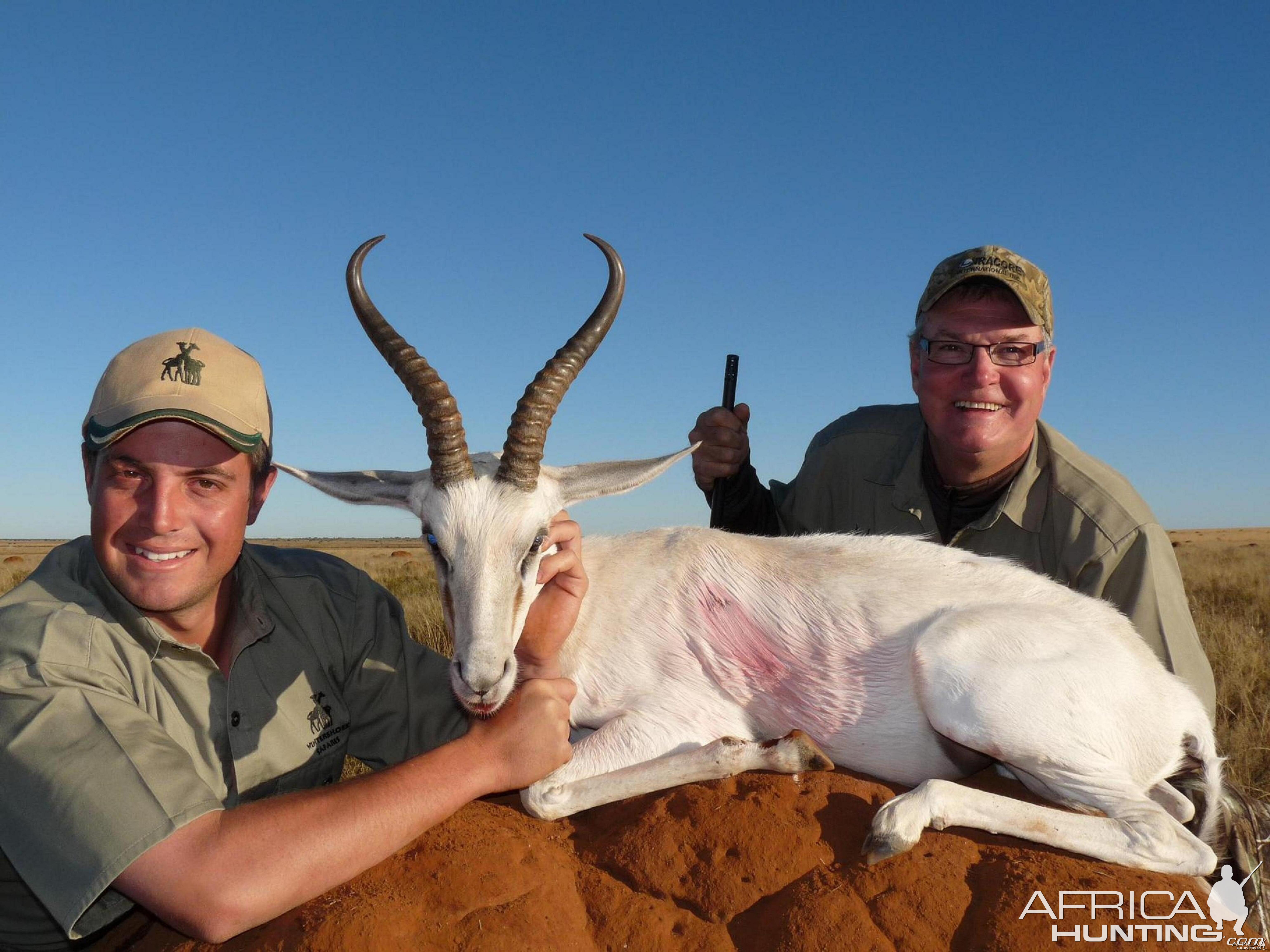 Hunting White Springbuck with Wintershoek Johnny Vivier Safaris in SA