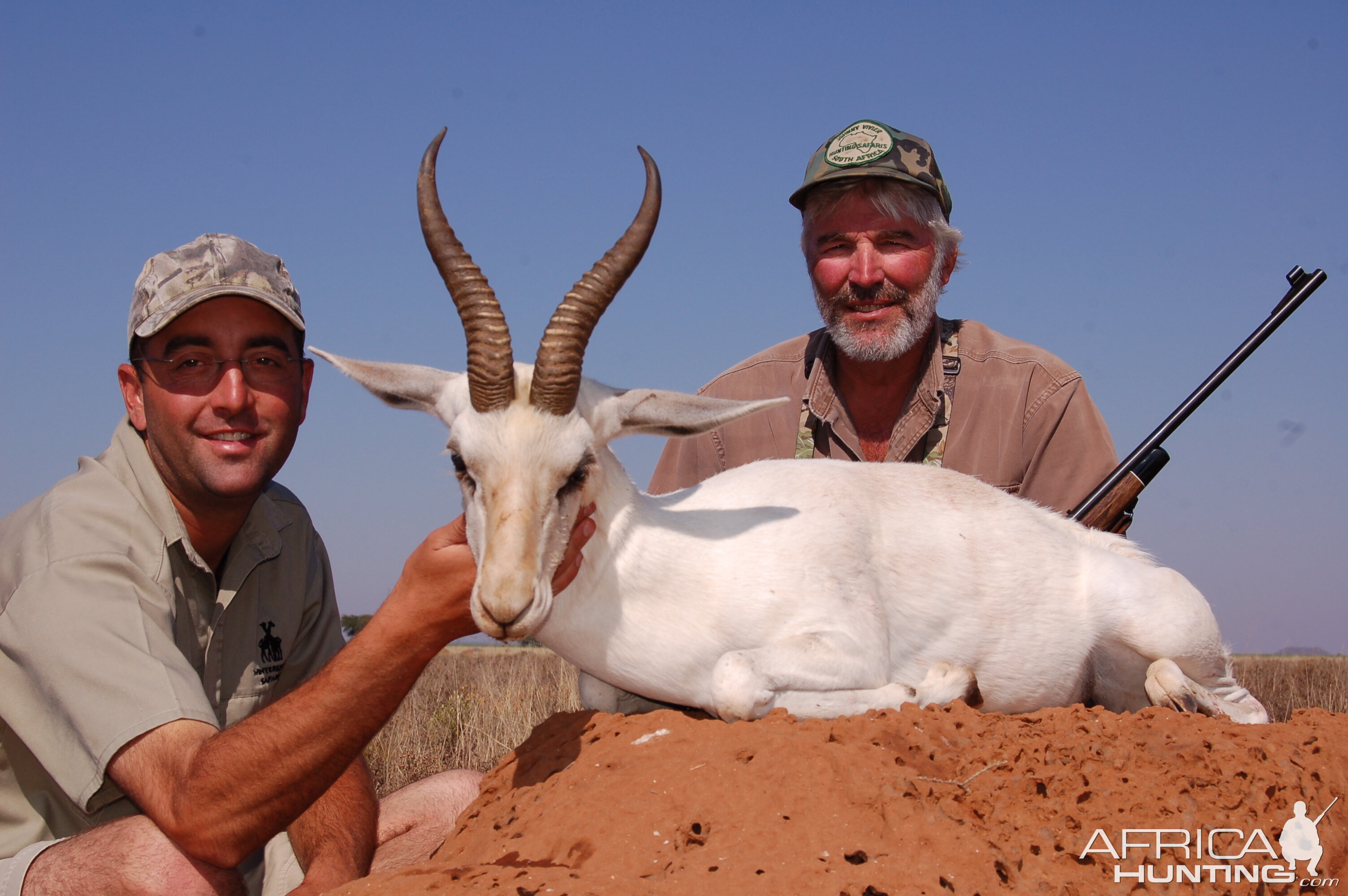 Hunting White Springbuck with Wintershoek Johnny Vivier Safaris in SA