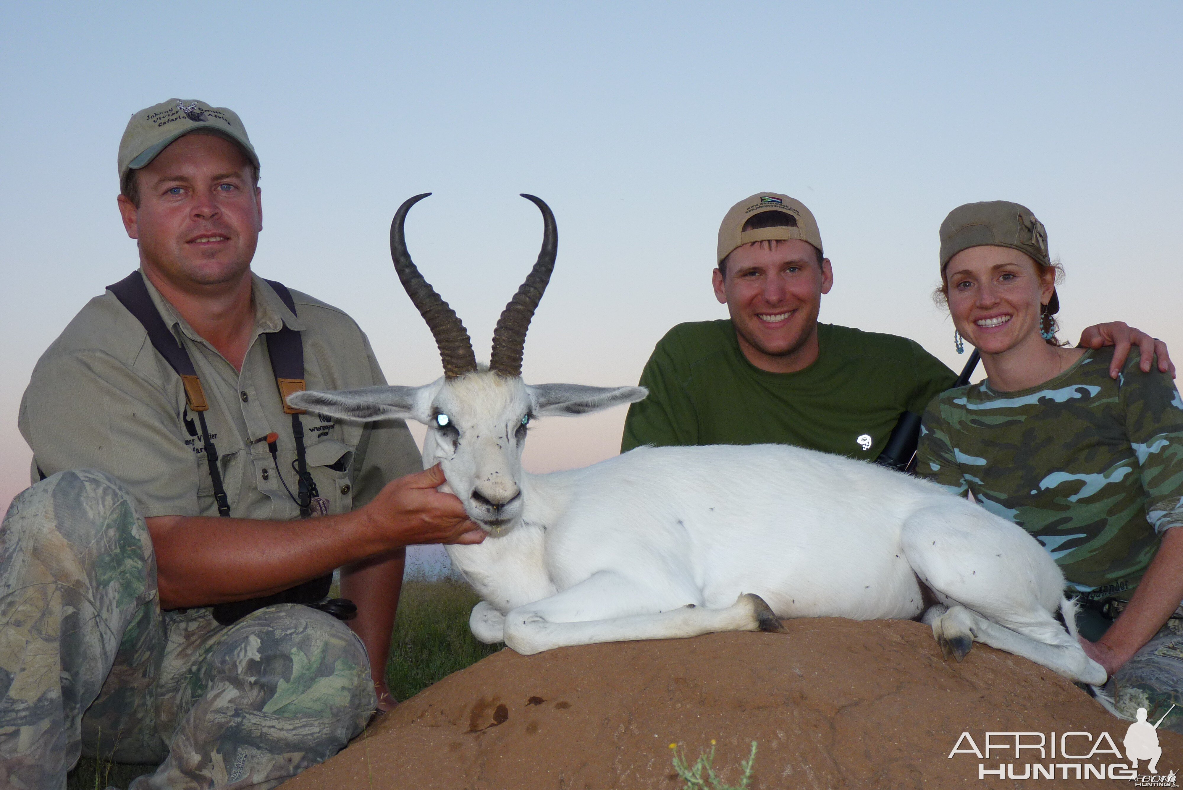 Hunting White Springbuck with Wintershoek Johnny Vivier Safaris in SA