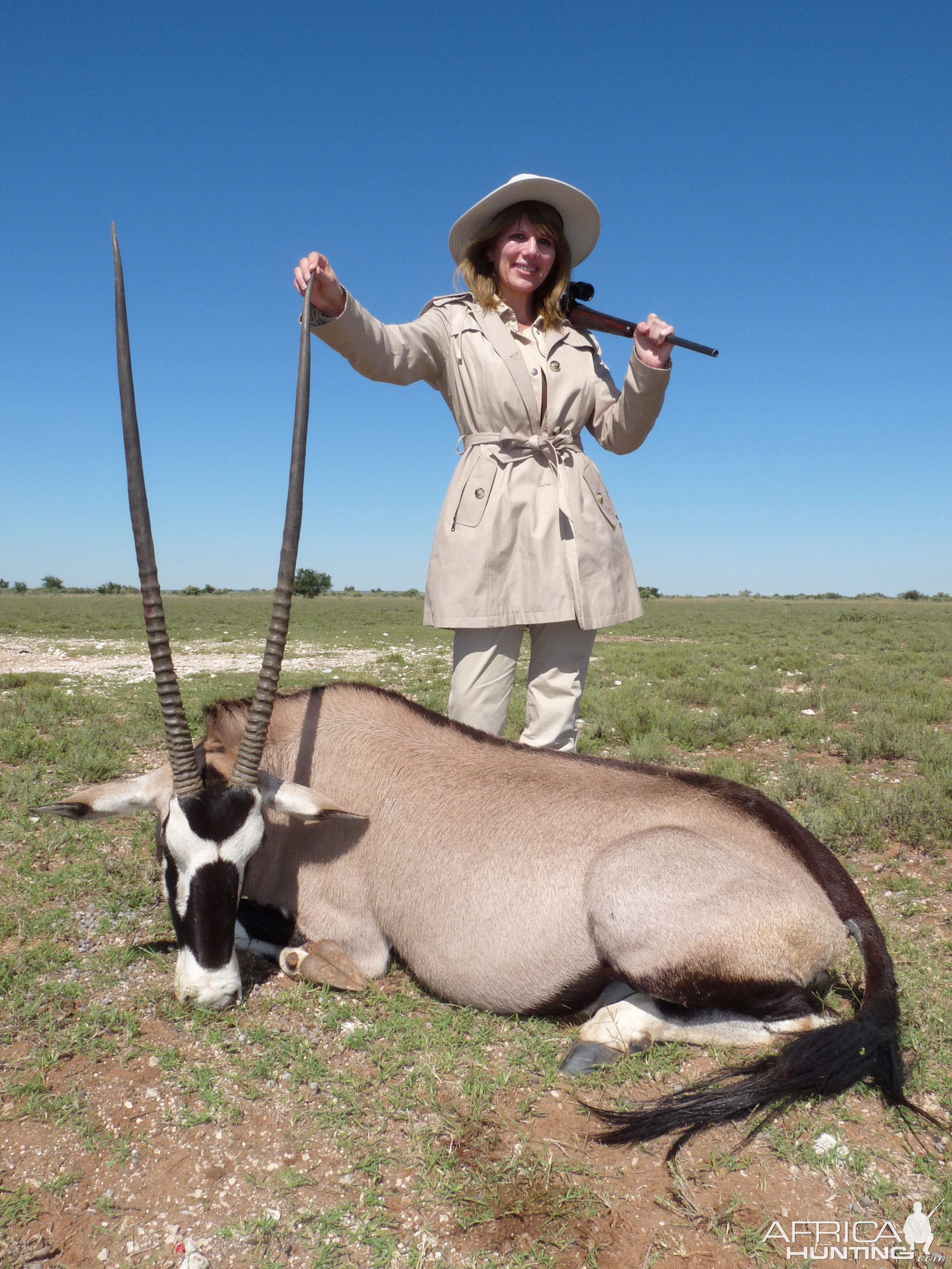 Huntress with Gemsbok