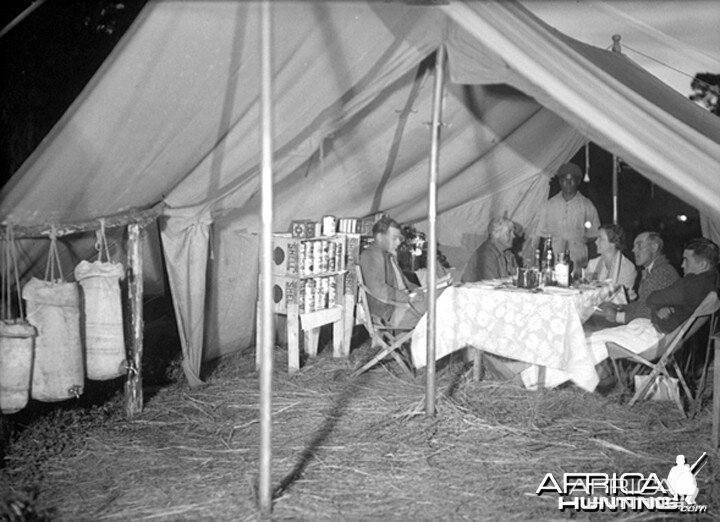 Interior of tent