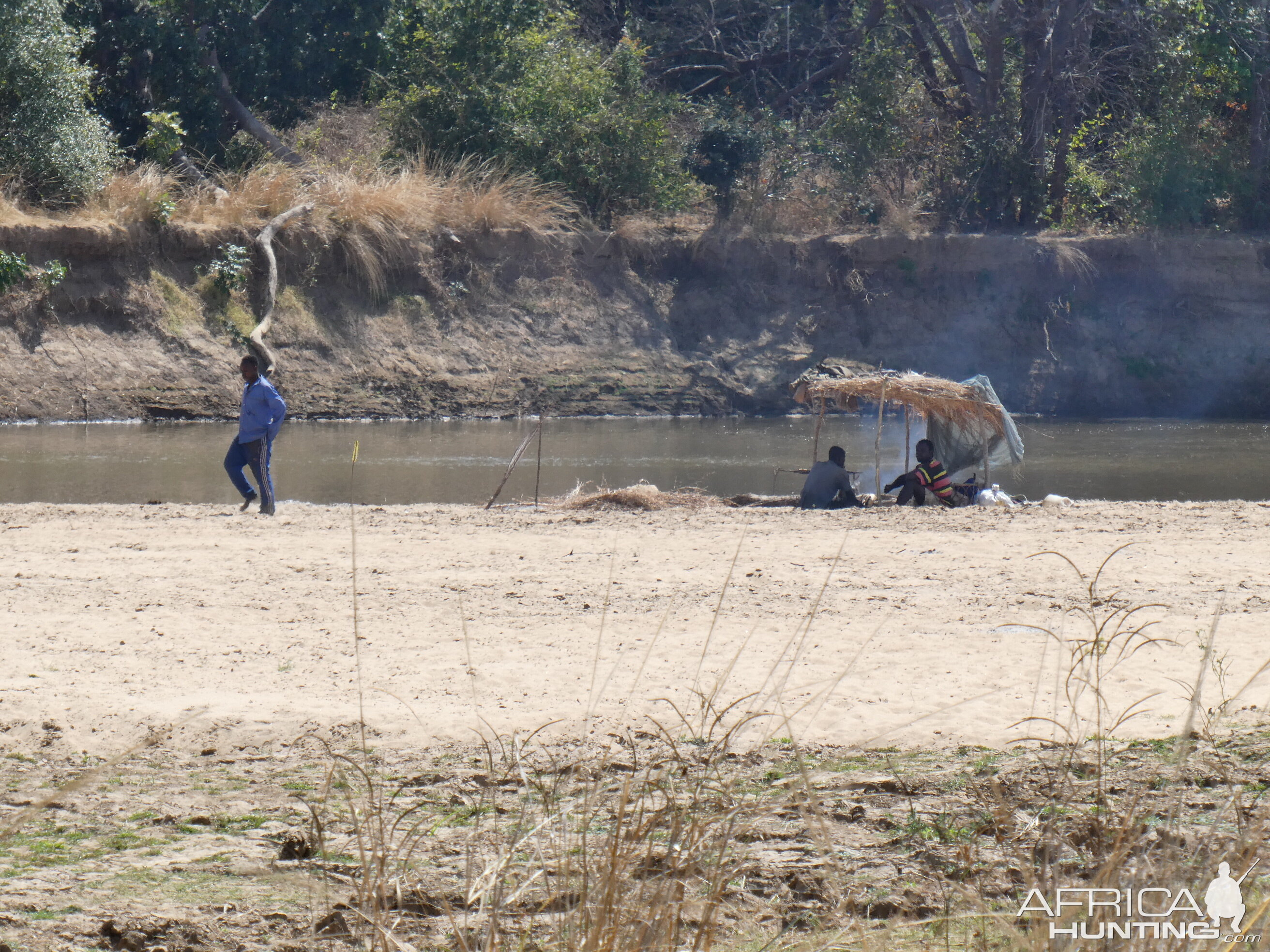 It was common to see fishing camps along the river