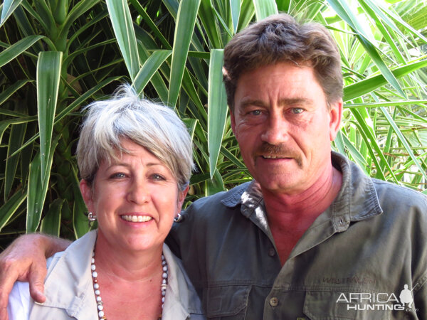 John and Juliana, Hosts at Westfalen Hunting Safaris