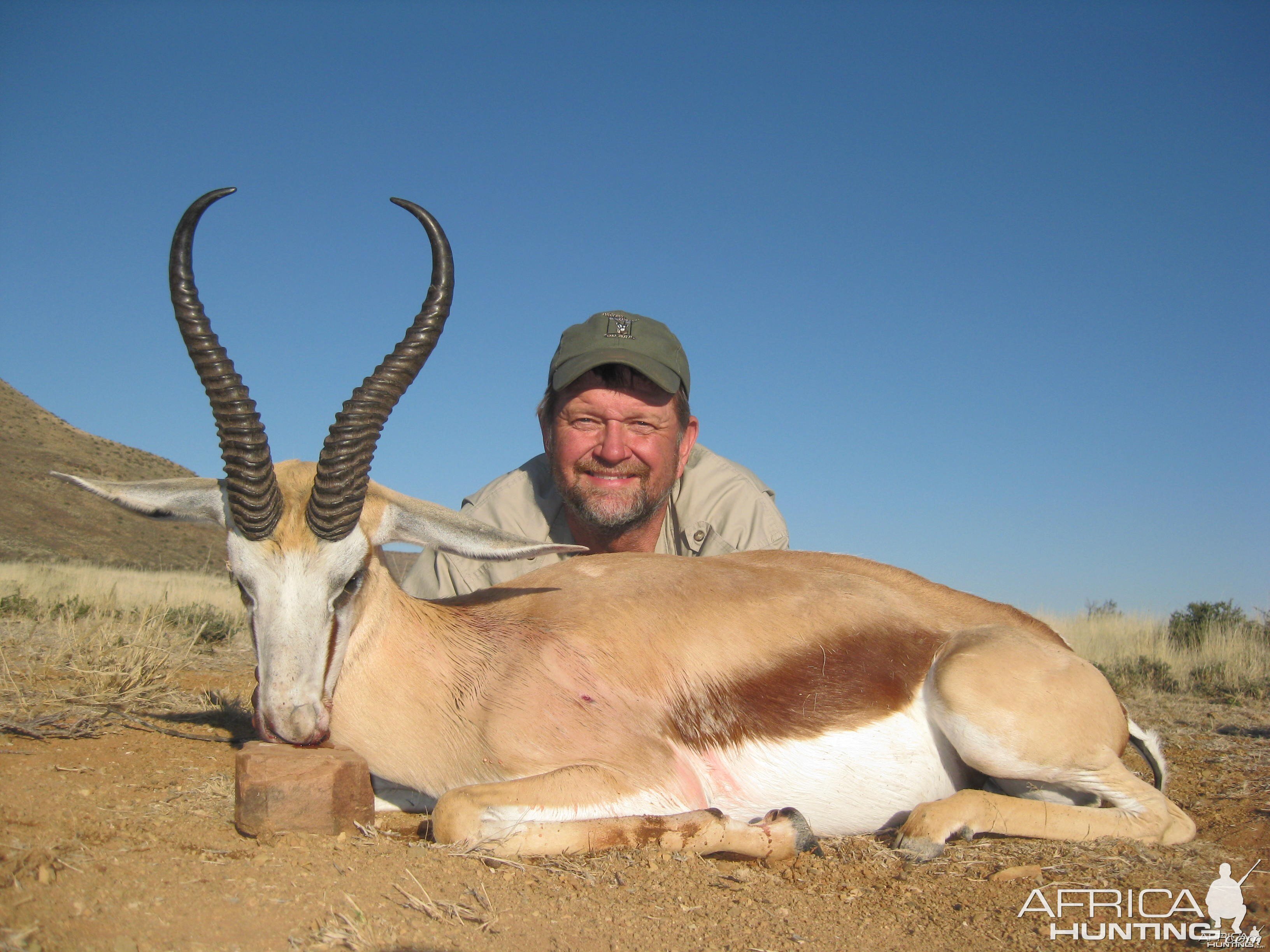 Kalahari Springbuck hunted with Andrew Harvey Safaris