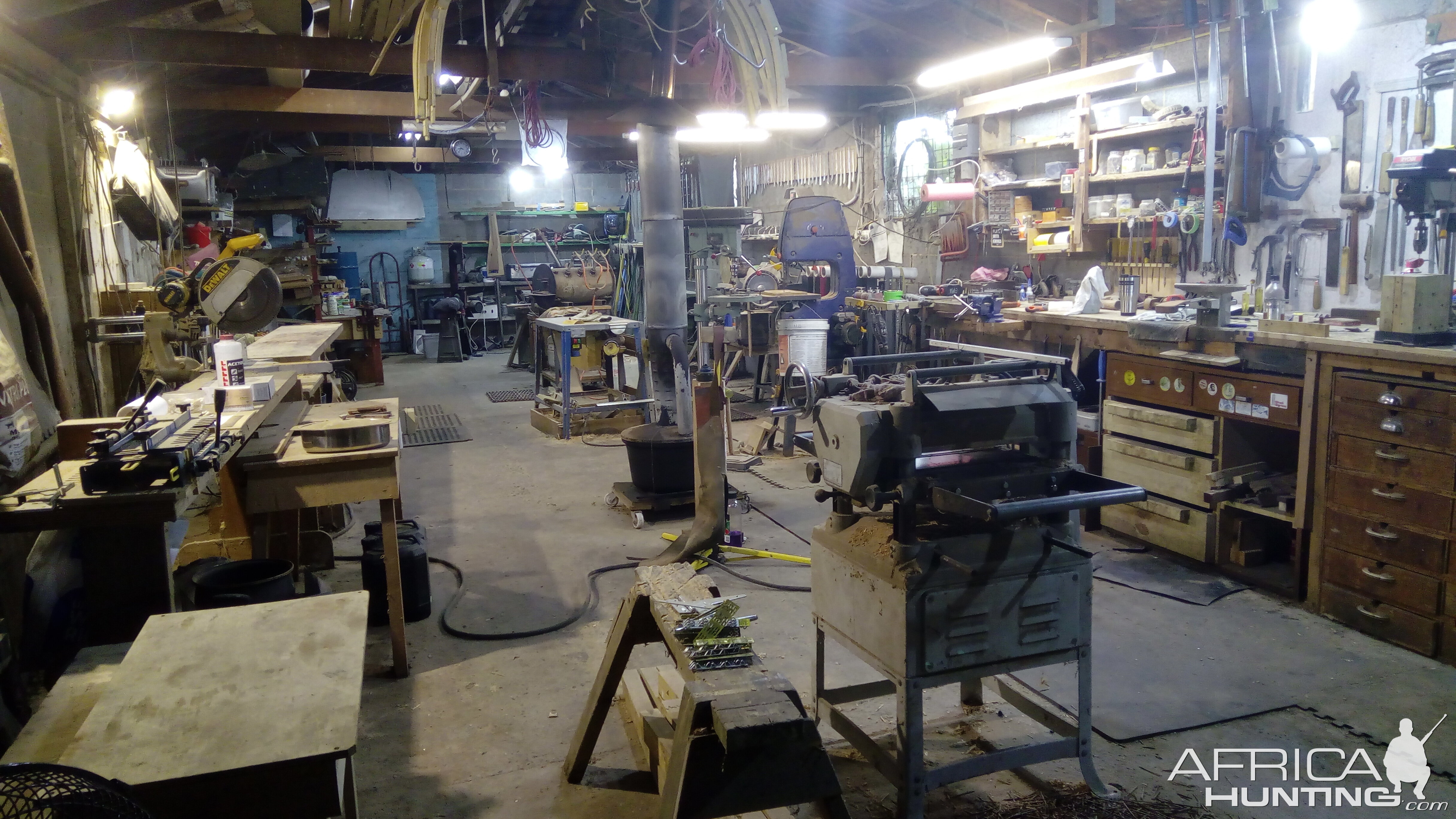 Knife making work area