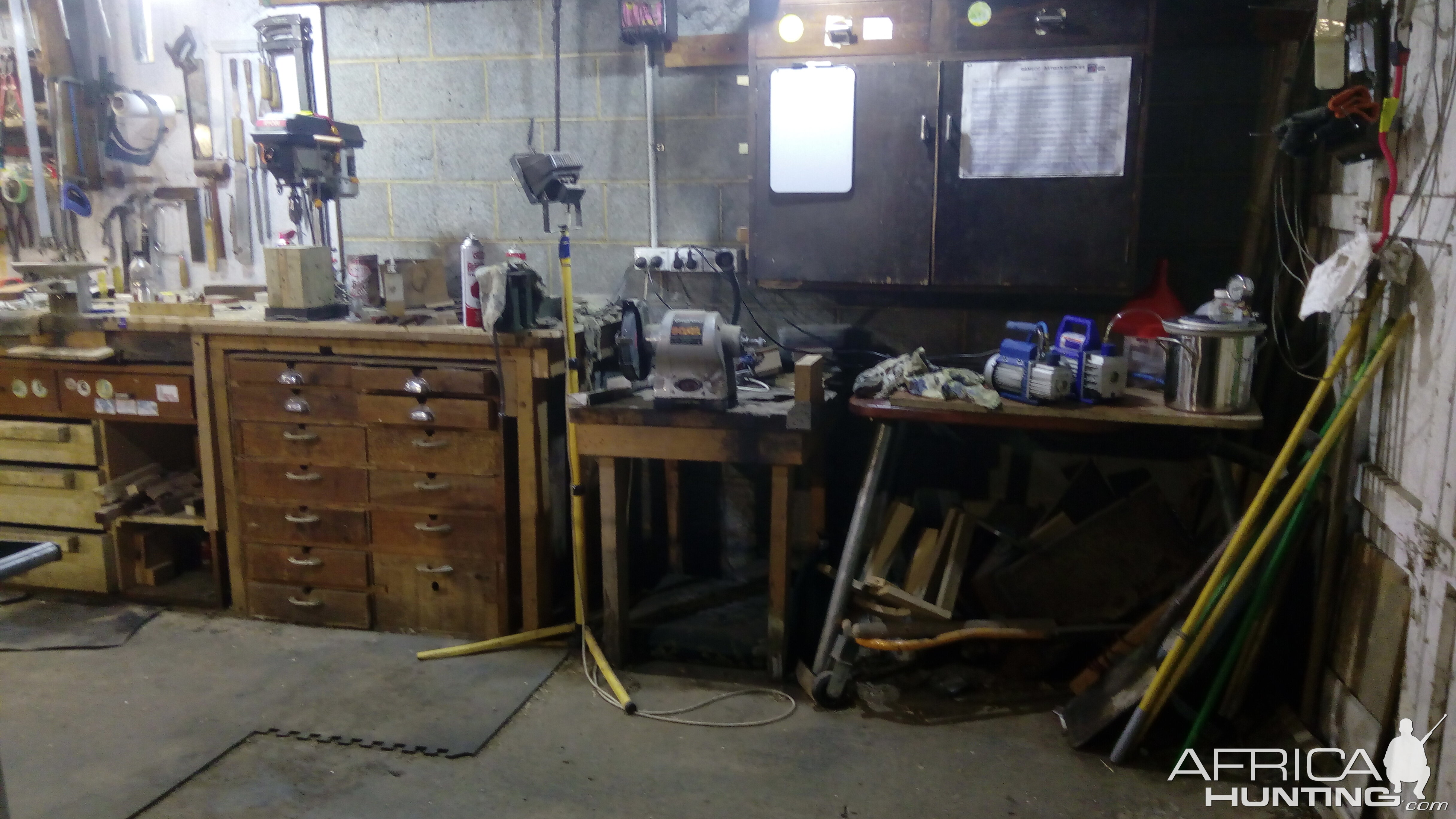 Knife making work area