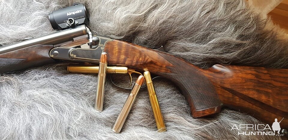 Krieghoff Classic in 470 NE Double Rifle with Aimpoint Micro