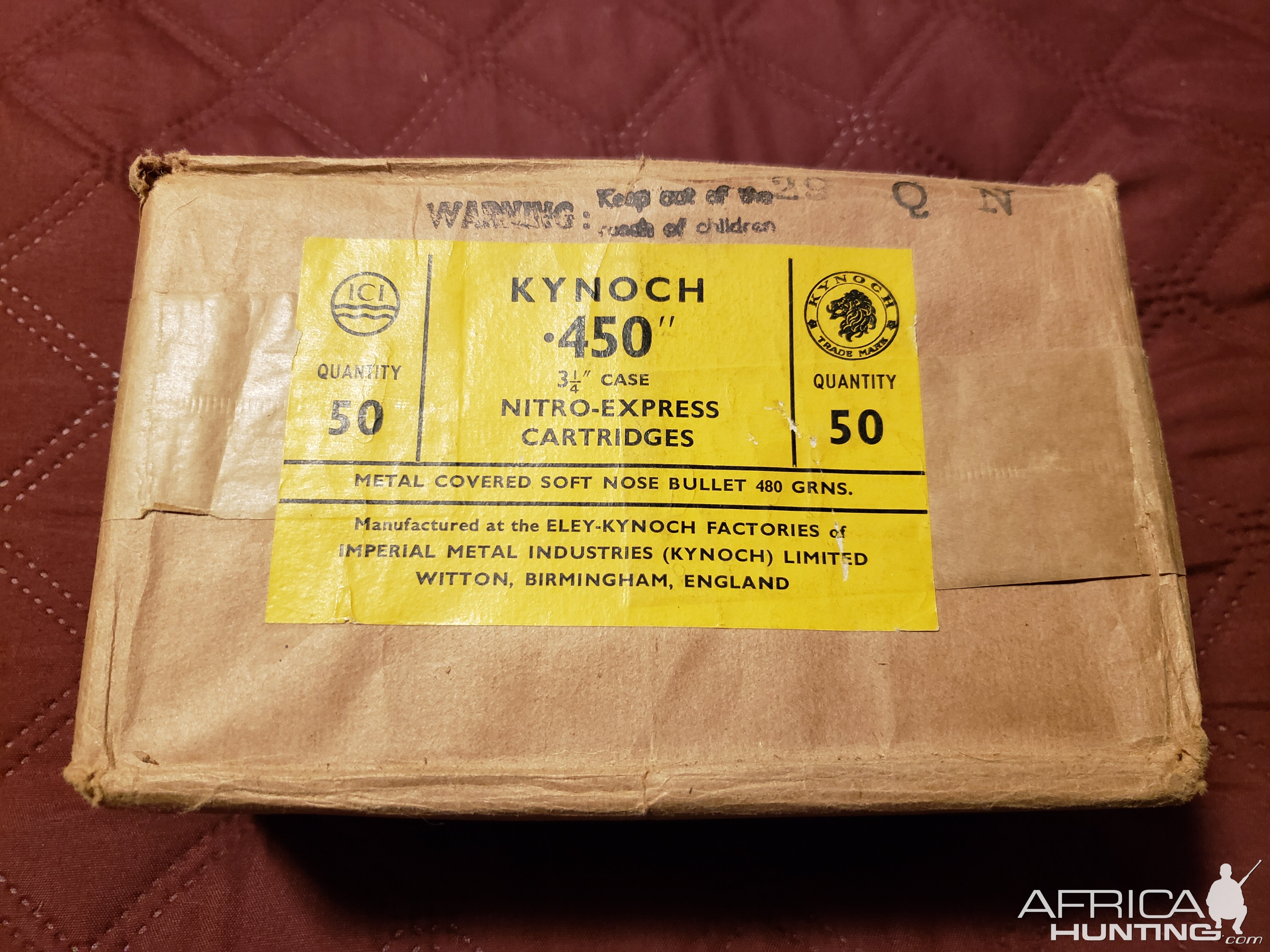 Kynoch 450 Nitro Express Ammunition