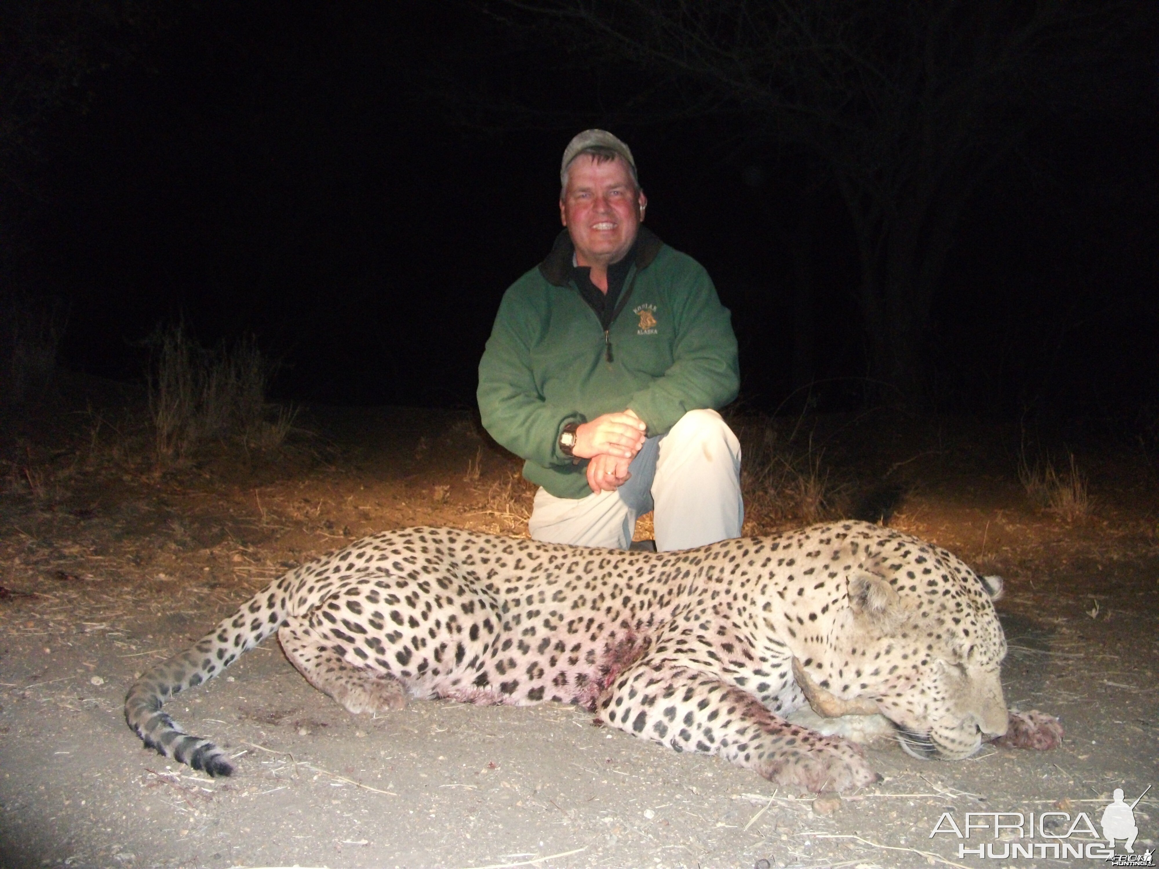 Leopard hunted with Ozondjahe Hunting Safaris in Namibia