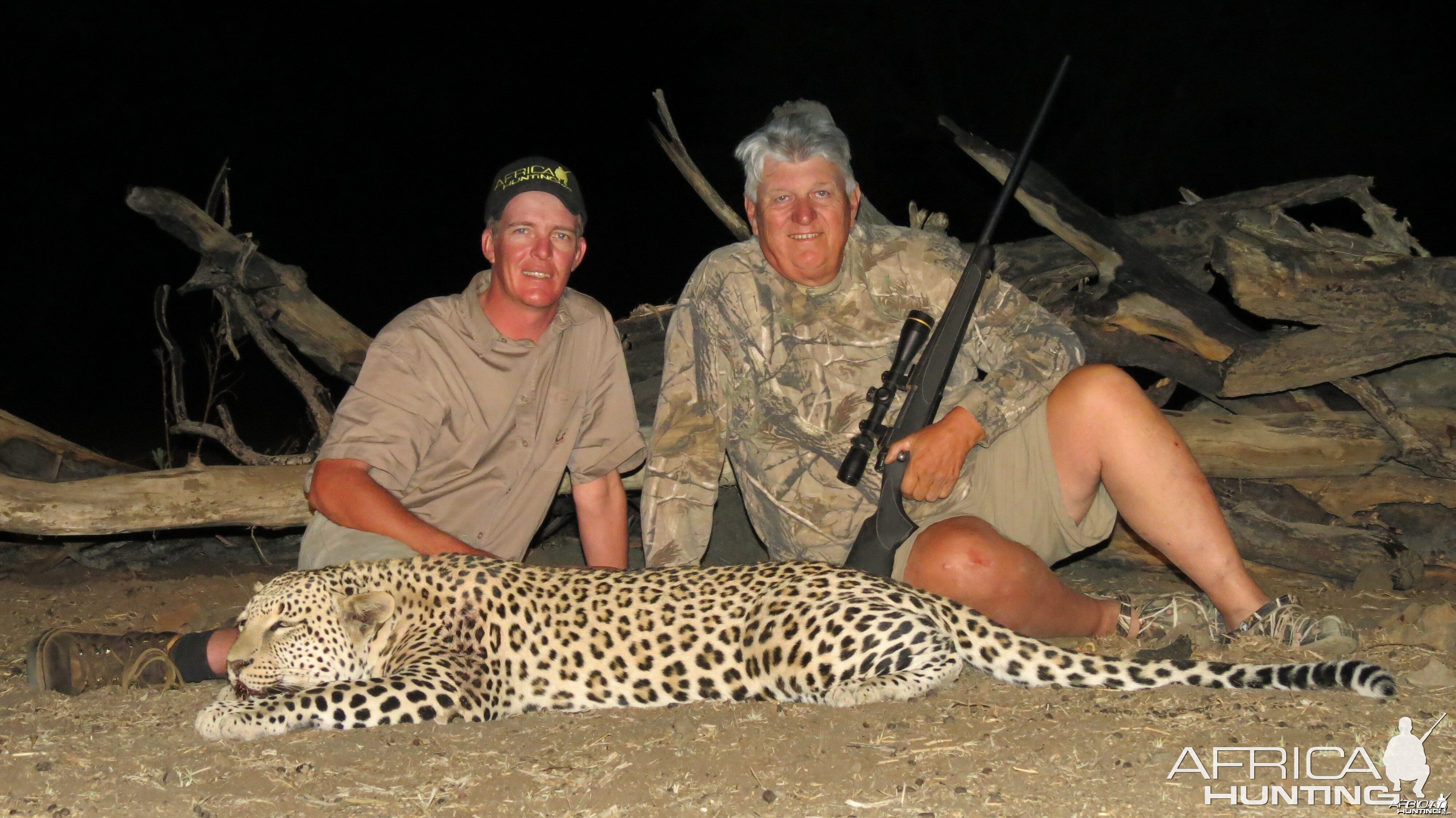 Leopard hunted with Ozondjahe Hunting Safaris in Namibia