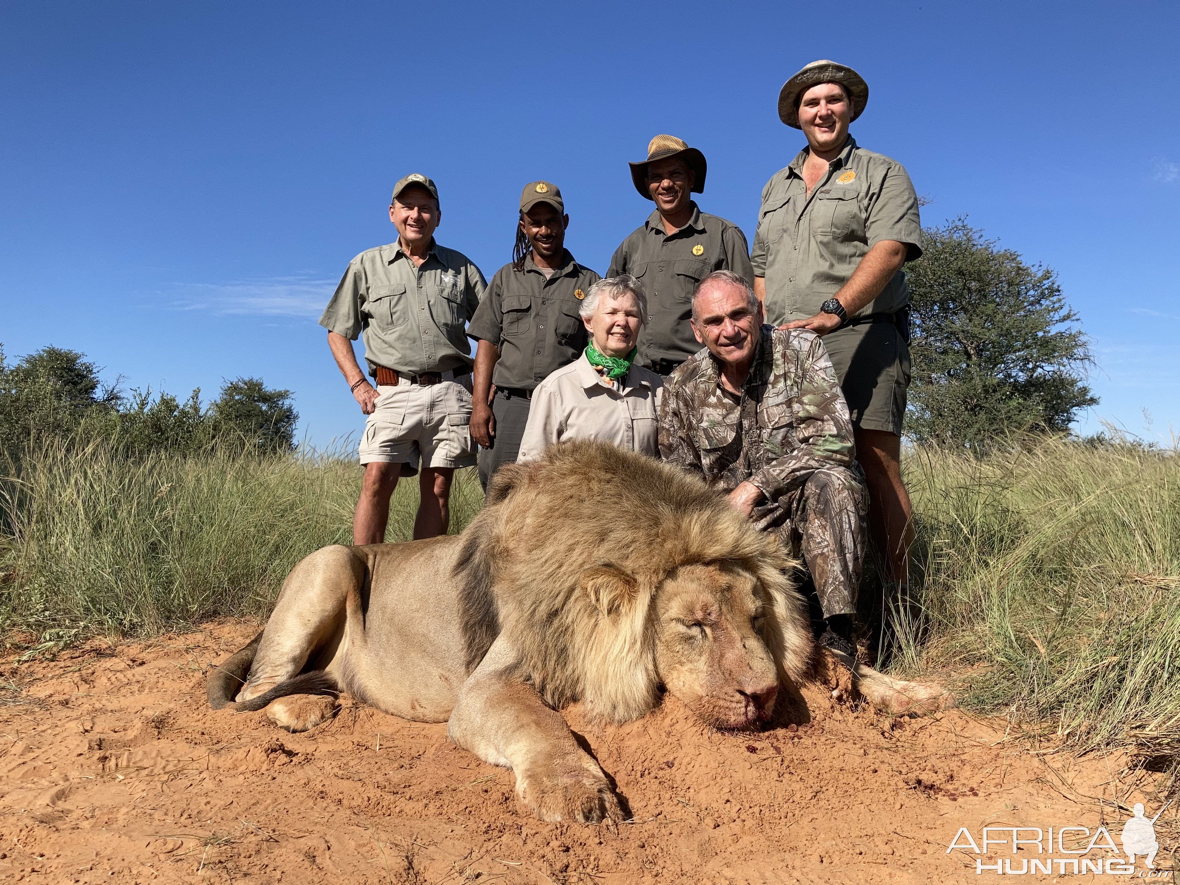 Lion Hunt Kalahari South Africa