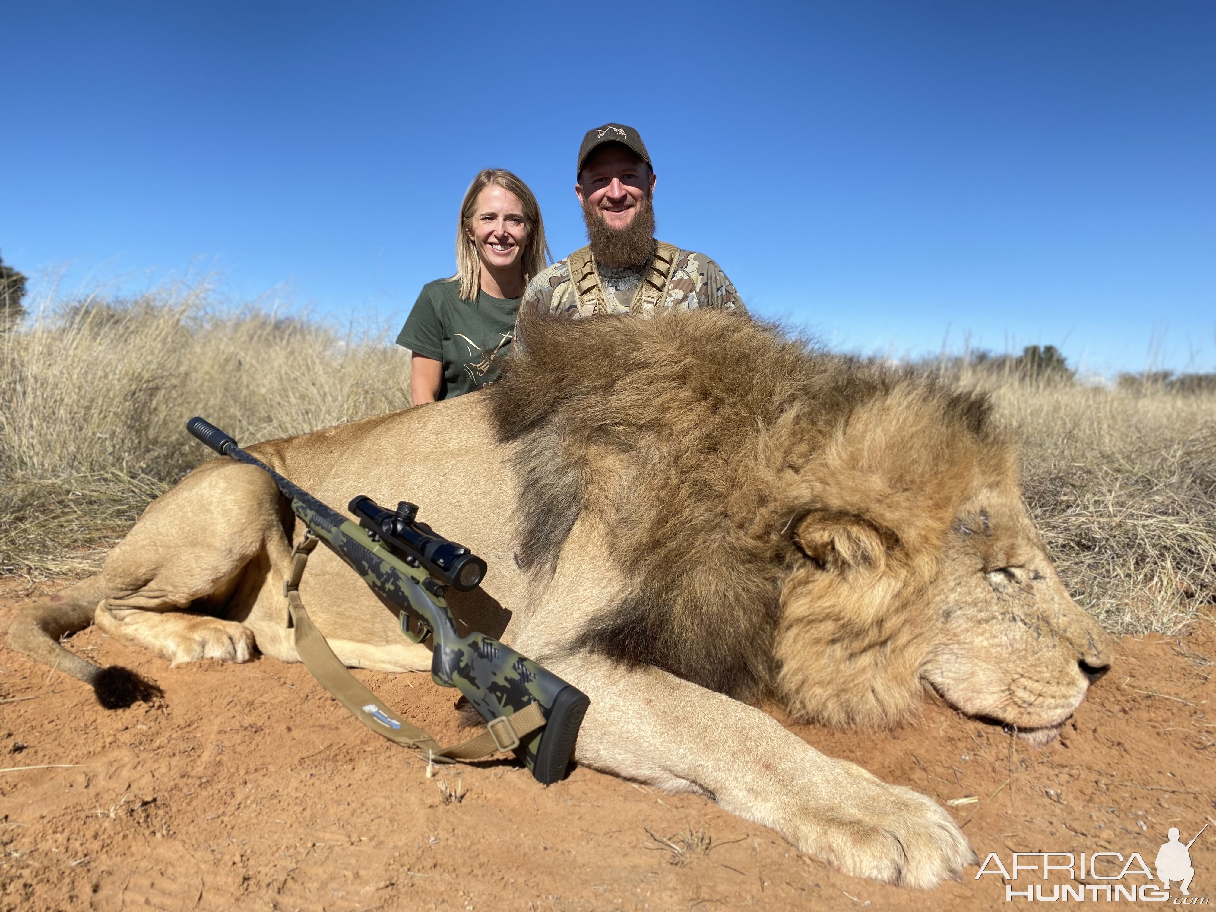 Lion Hunt Kalahari South Africa